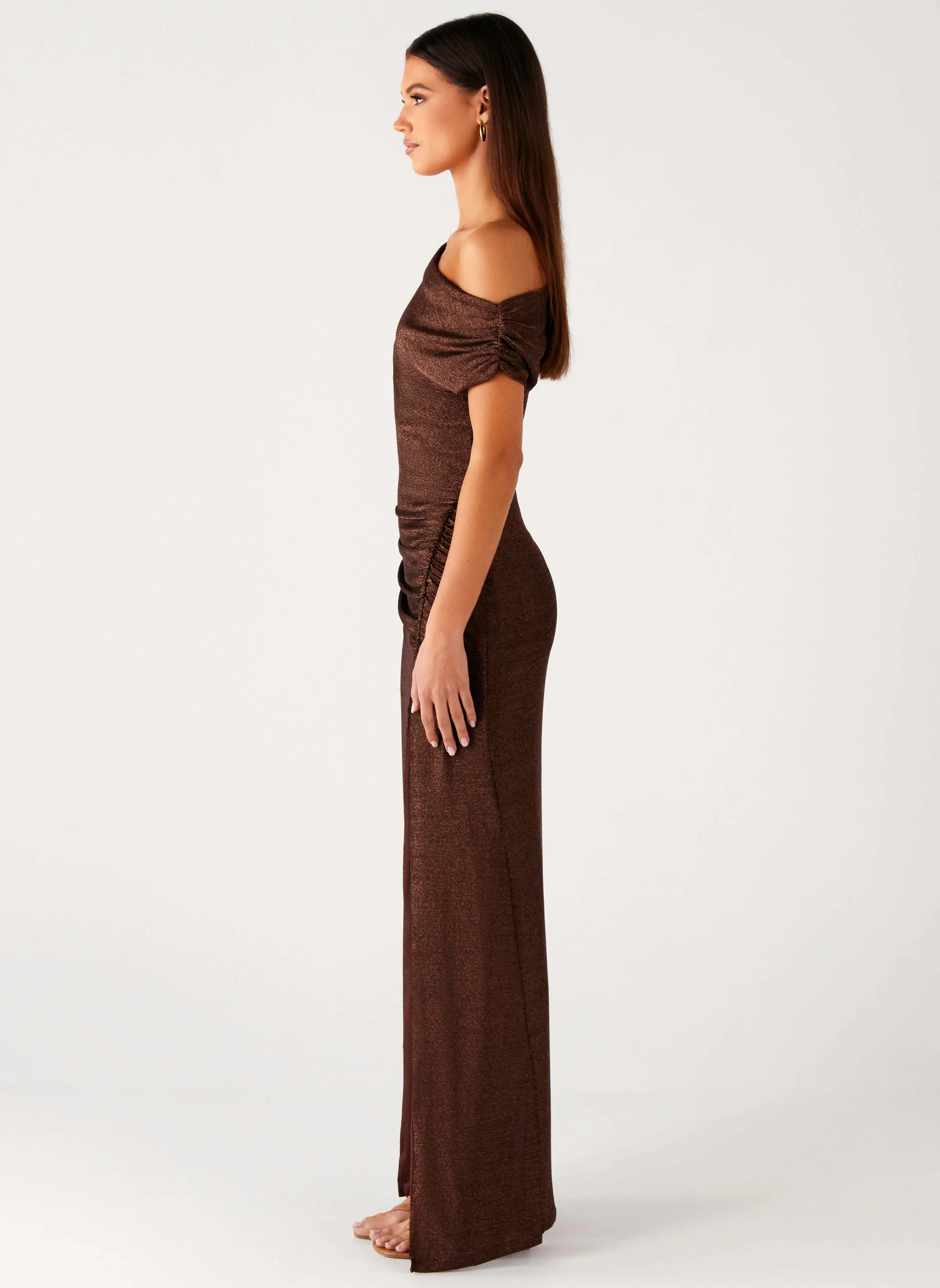 windproof Harvest Moon Maxi Dress - Chocolate
