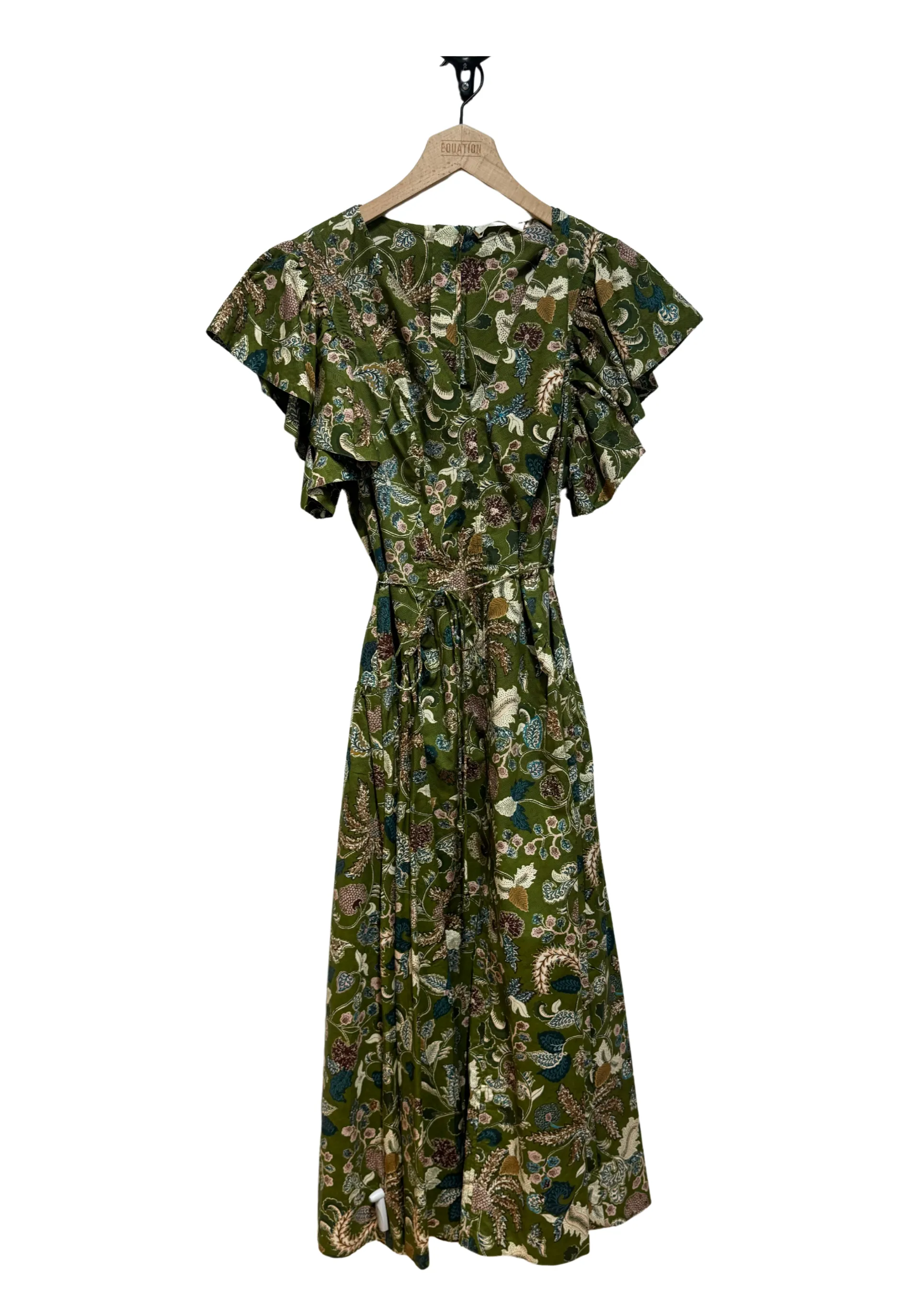 Ulla Johnson Darya Drop Waist Midi Dress Lichen Luxe Fit Party Floral