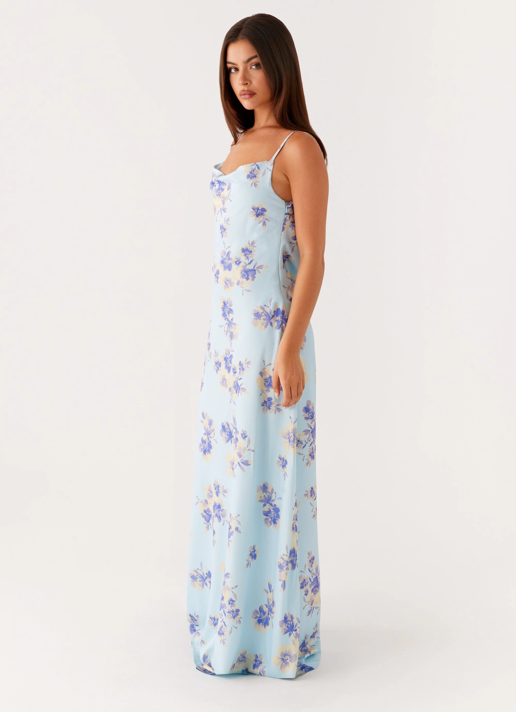 Liana Cowl Maxi Dress - Print Texture Rich