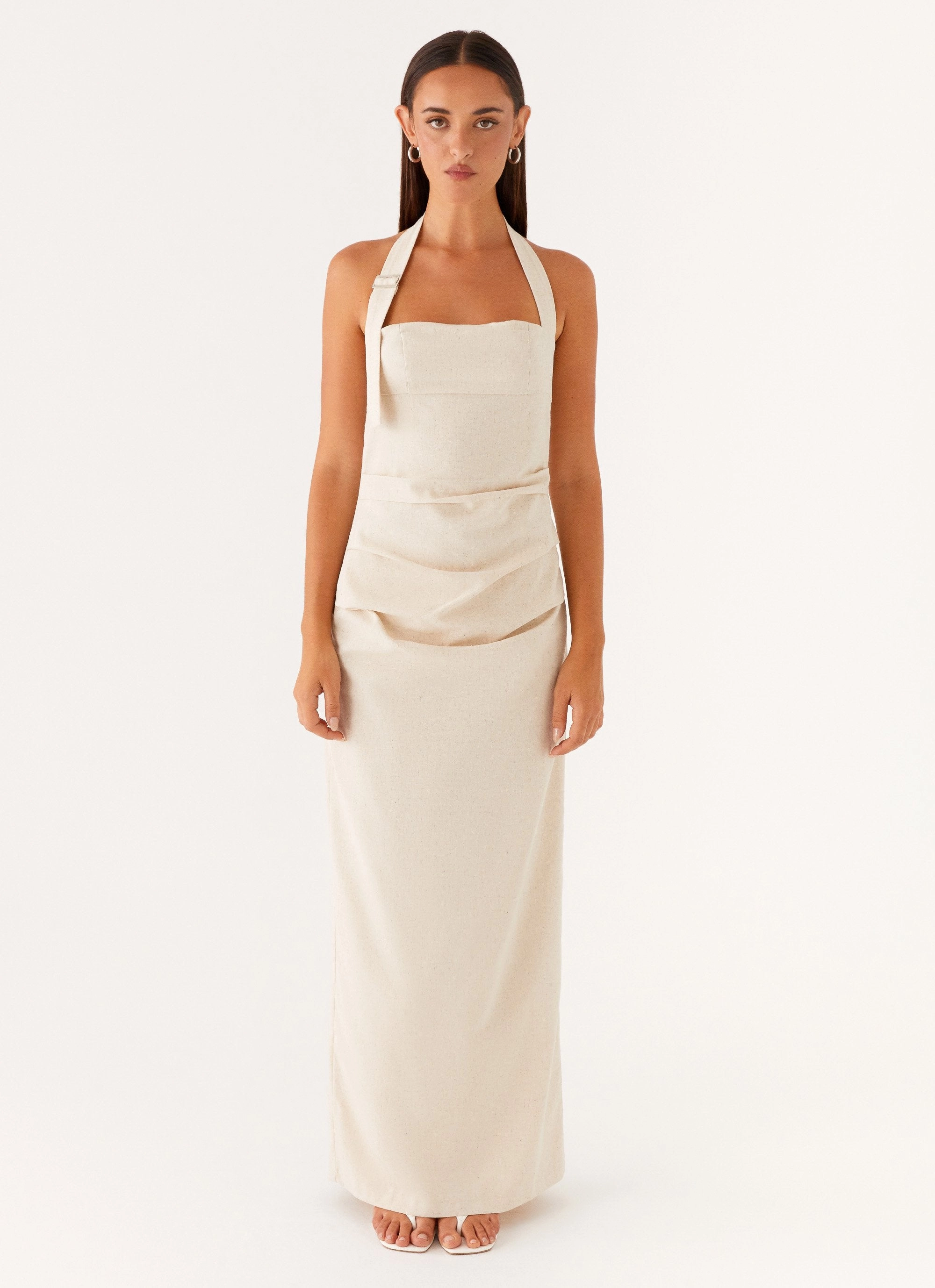 Rumour Has It Maxi Dress - Oatmeal Timeless Wear Flowy Layers