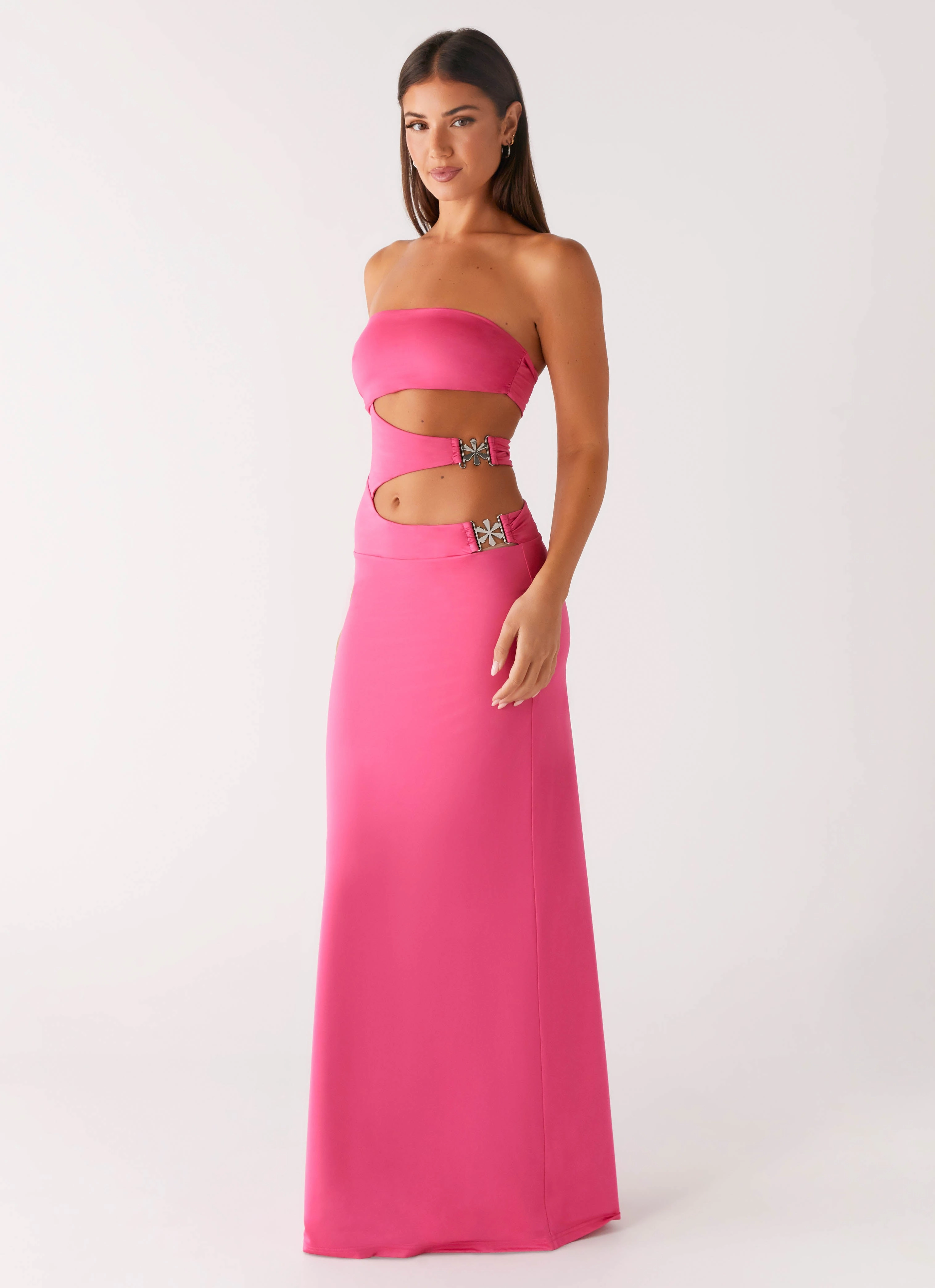 Montego Maxi Dress - Pink Effortless Elegance Minimalist Look