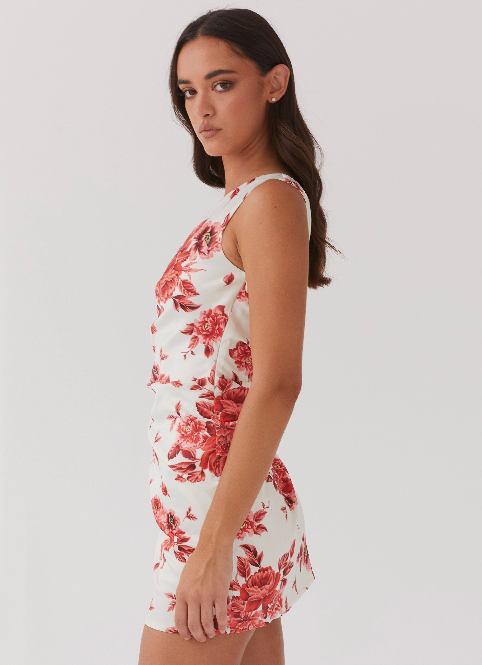 Tie-dye Standout Feature Sovere Satin Mini Dress - Rosa Floria