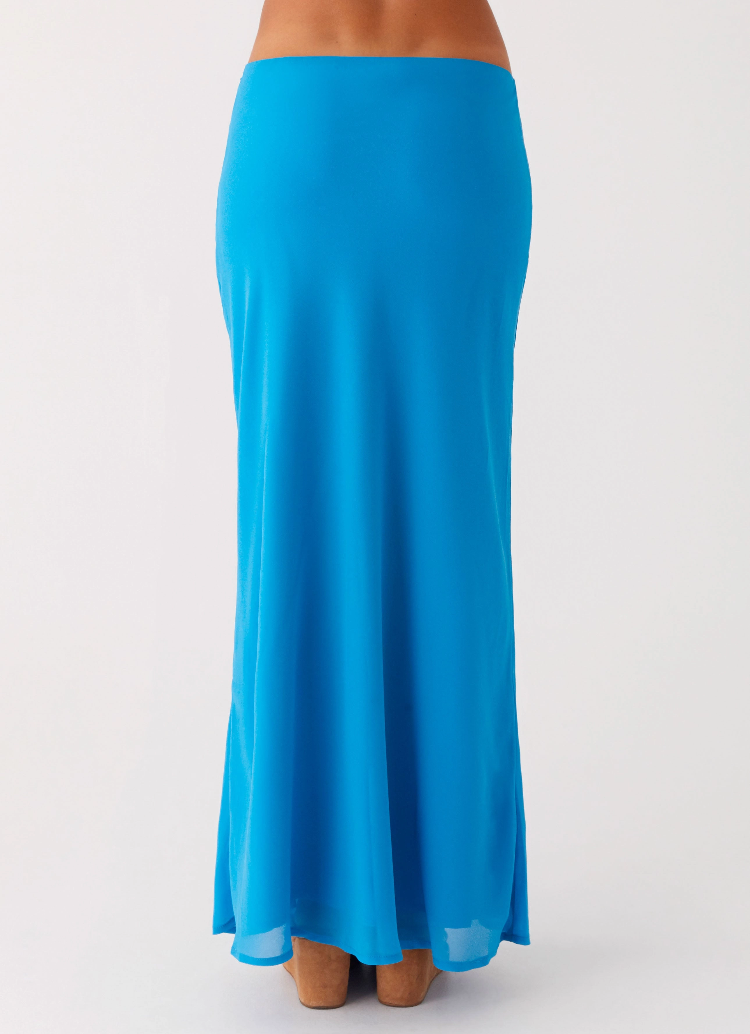 BreathableMaterial Daily Motion Another Life Chiffon Maxi Skirt - Turquoise