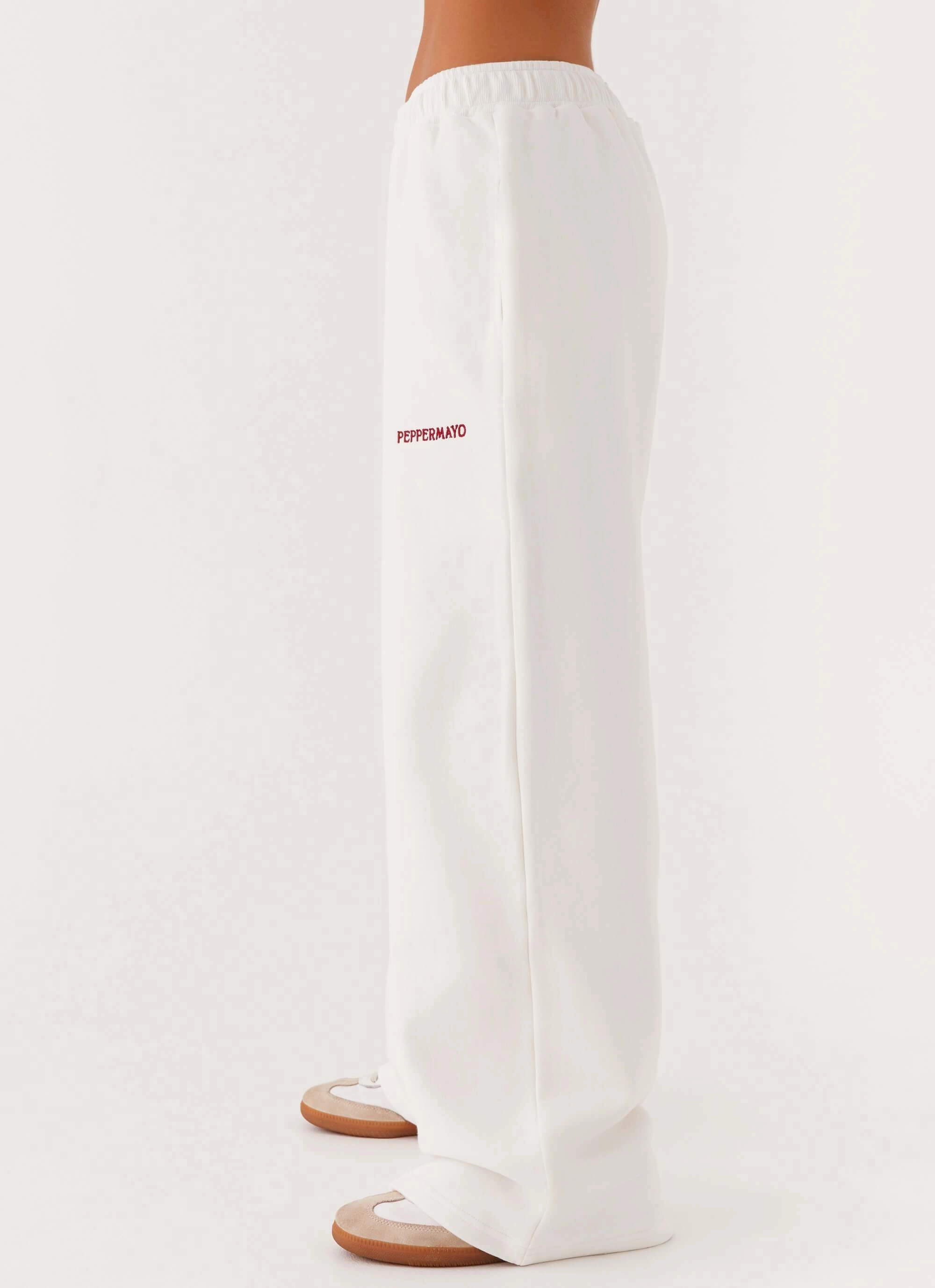Double Stitched Seams Signature Sweatpants - Ivory