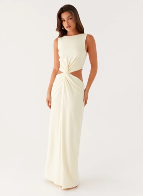 breathable-mesh Lilabelle Twist Maxi Dress - Yellow