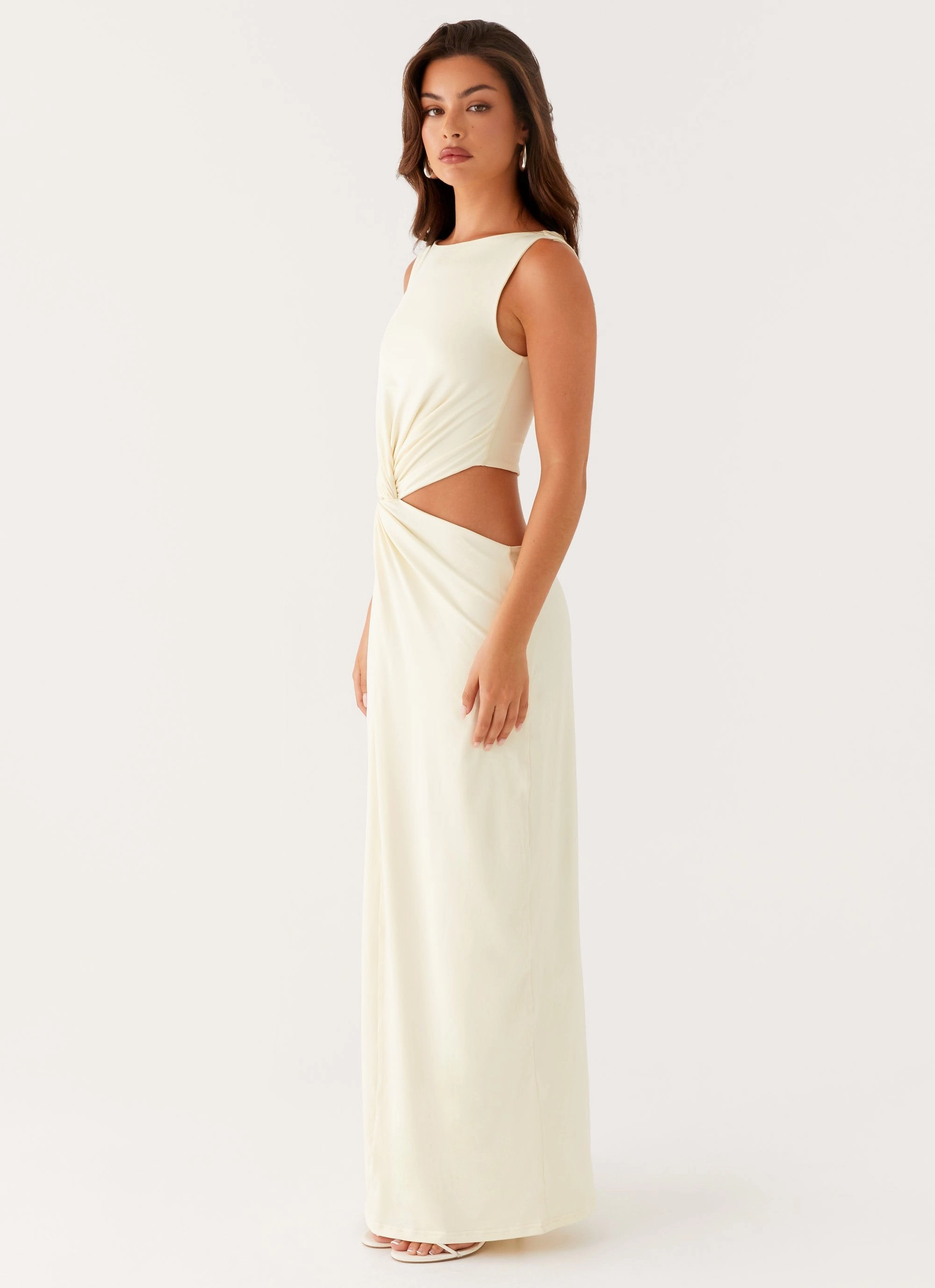 Lilabelle Twist Maxi Dress - Yellow Mixed Fabric