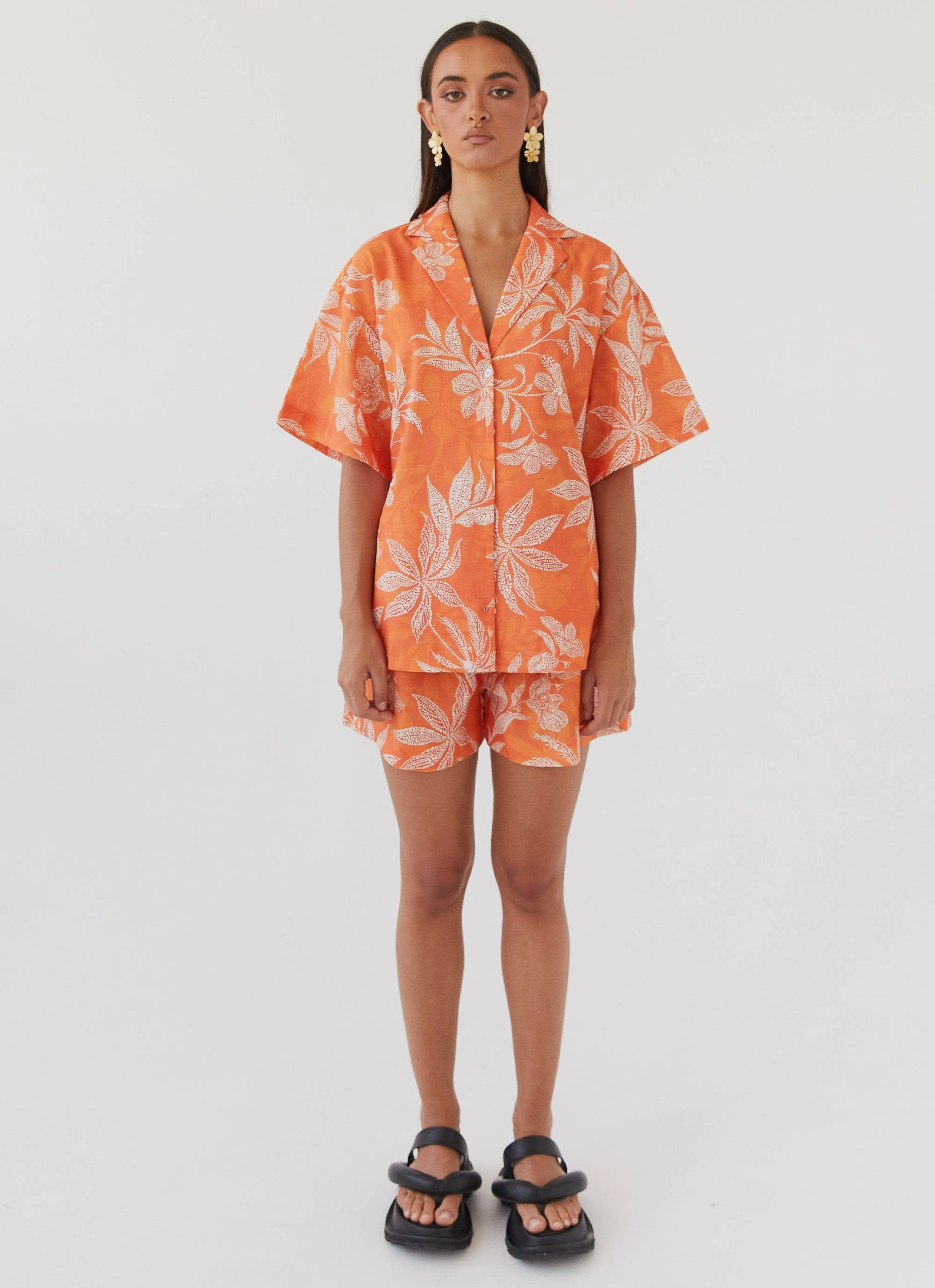 Sweet Relief Linen Shorts - Tropic Sunset Durable Design Lightweight Layer