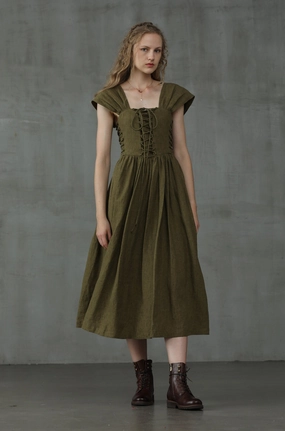 Gripper Waistband Glory 33 | Front Lace-up Dress