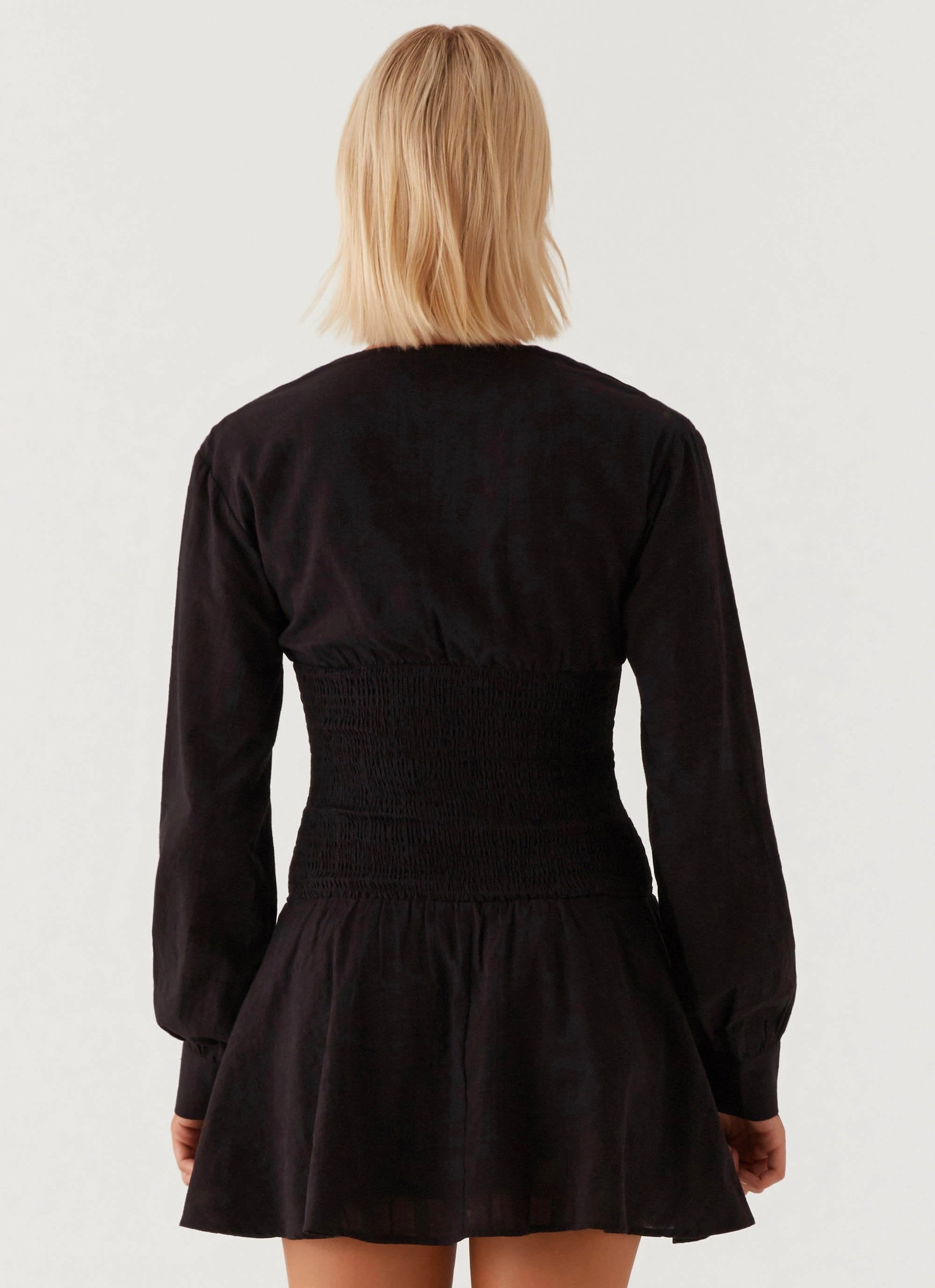 Sophisticated Touch Kenzo Long Sleeve Mini Dress - Black