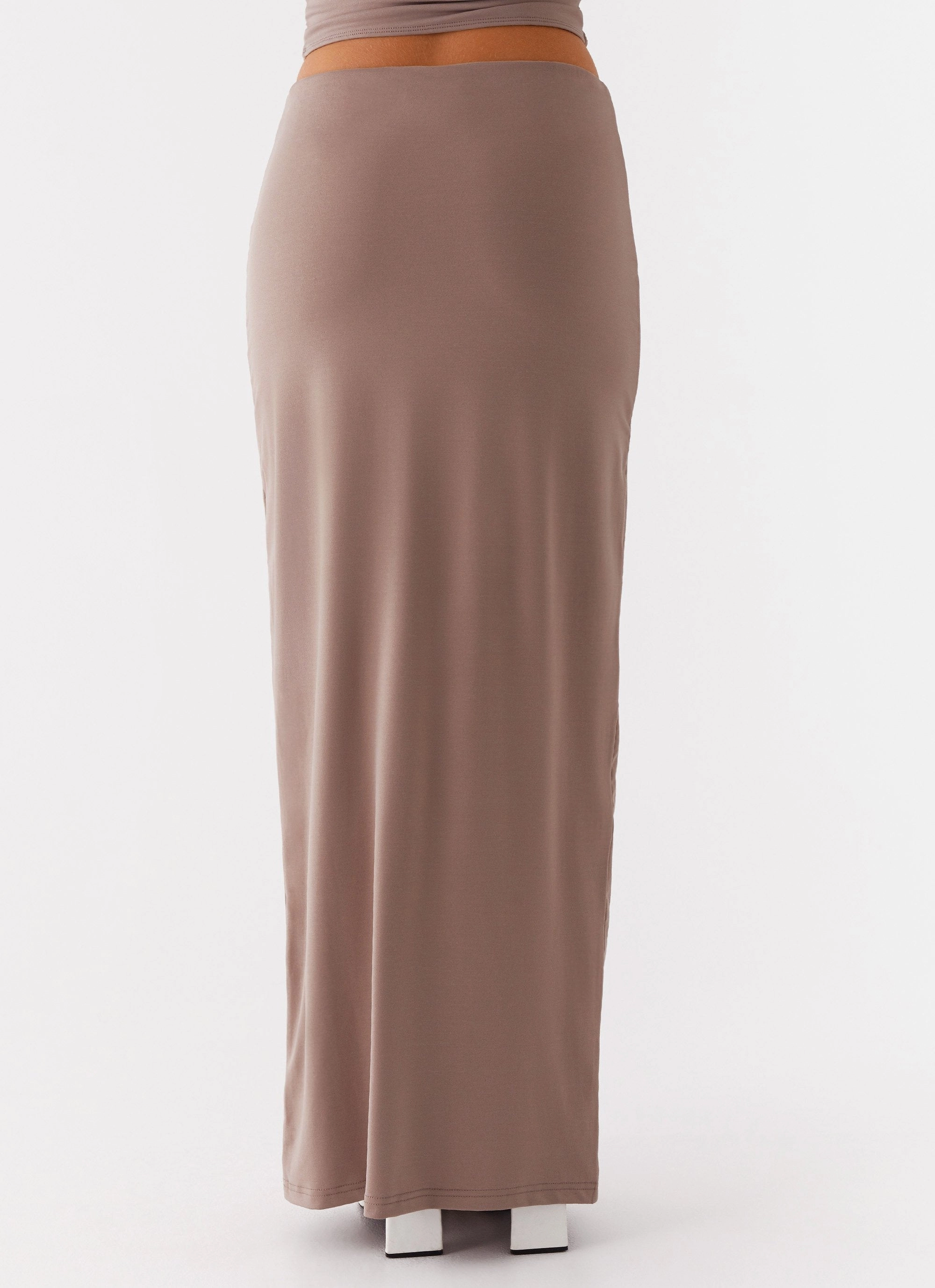 Solace Soul Maxi Skirt - Taupe Seam-Free