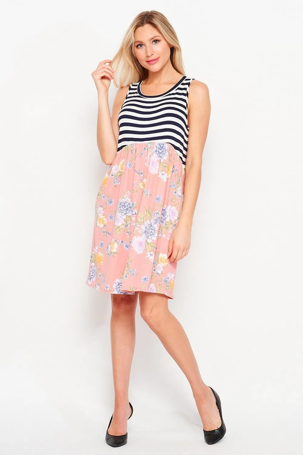 Sleeveless Floral Dress