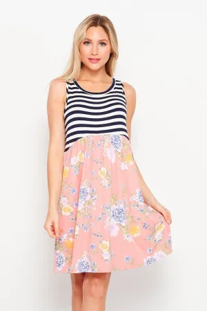 Sleeveless Floral Dress