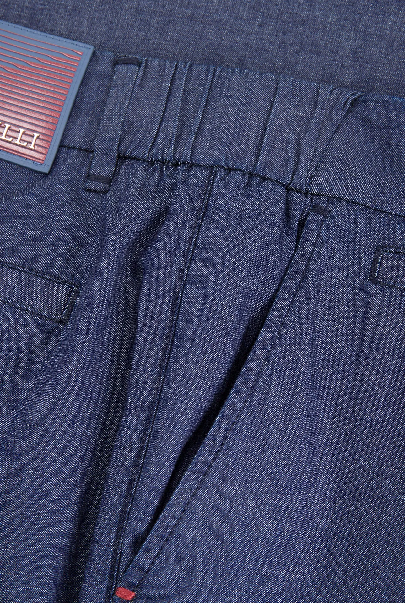 Slim Fit Elastic Waist Pants