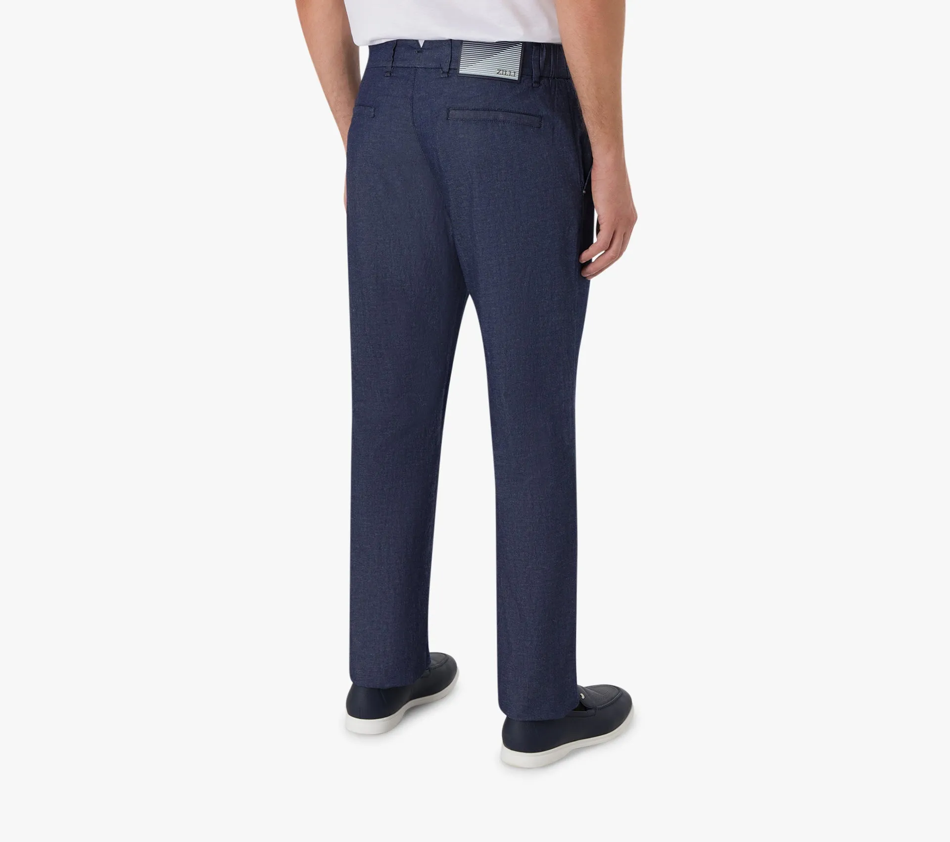 Slim Fit Elastic Waist Pants