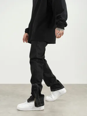 Slim-fit Jeans With Chimney Zip Slit