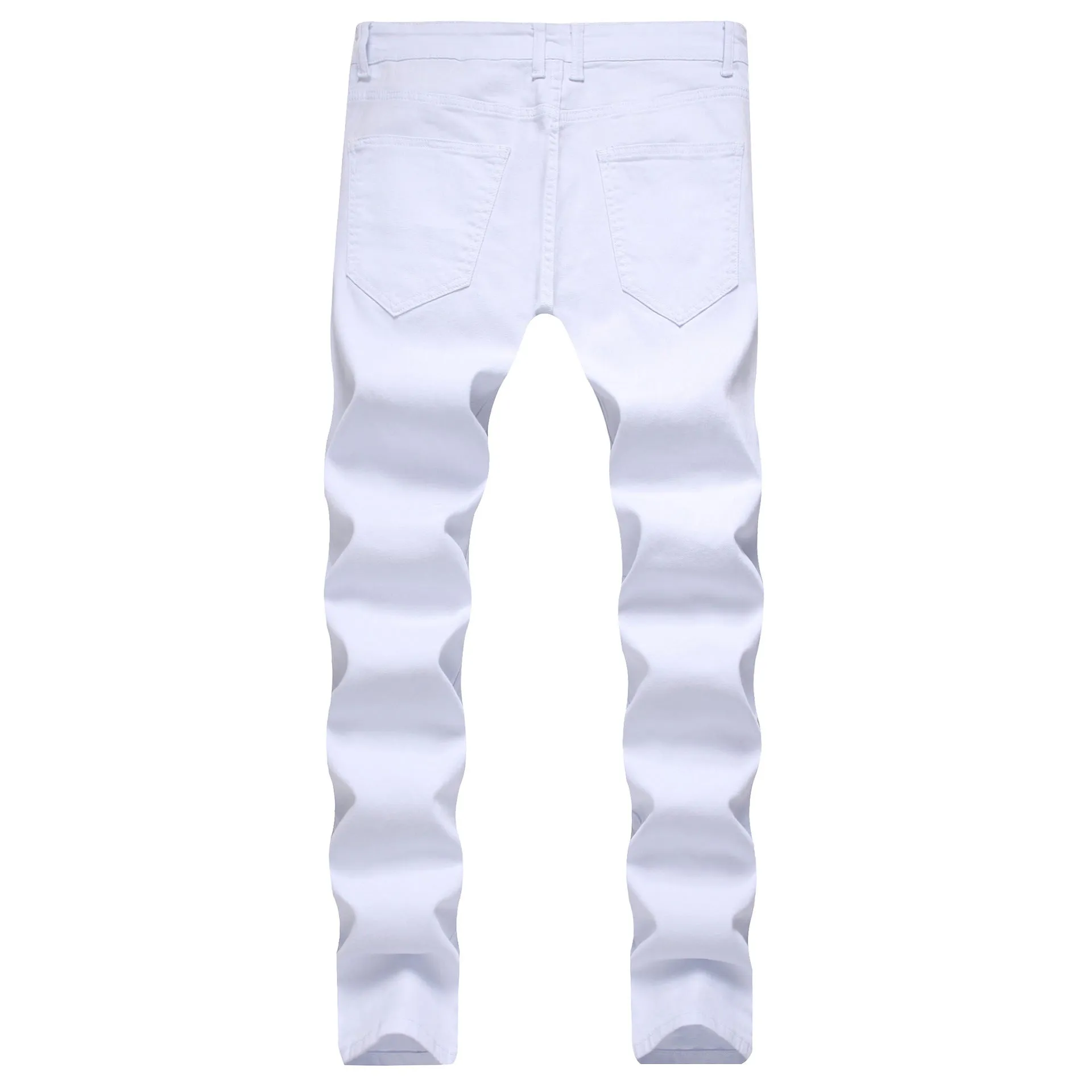 Slim-fit small-foot stretch jeans