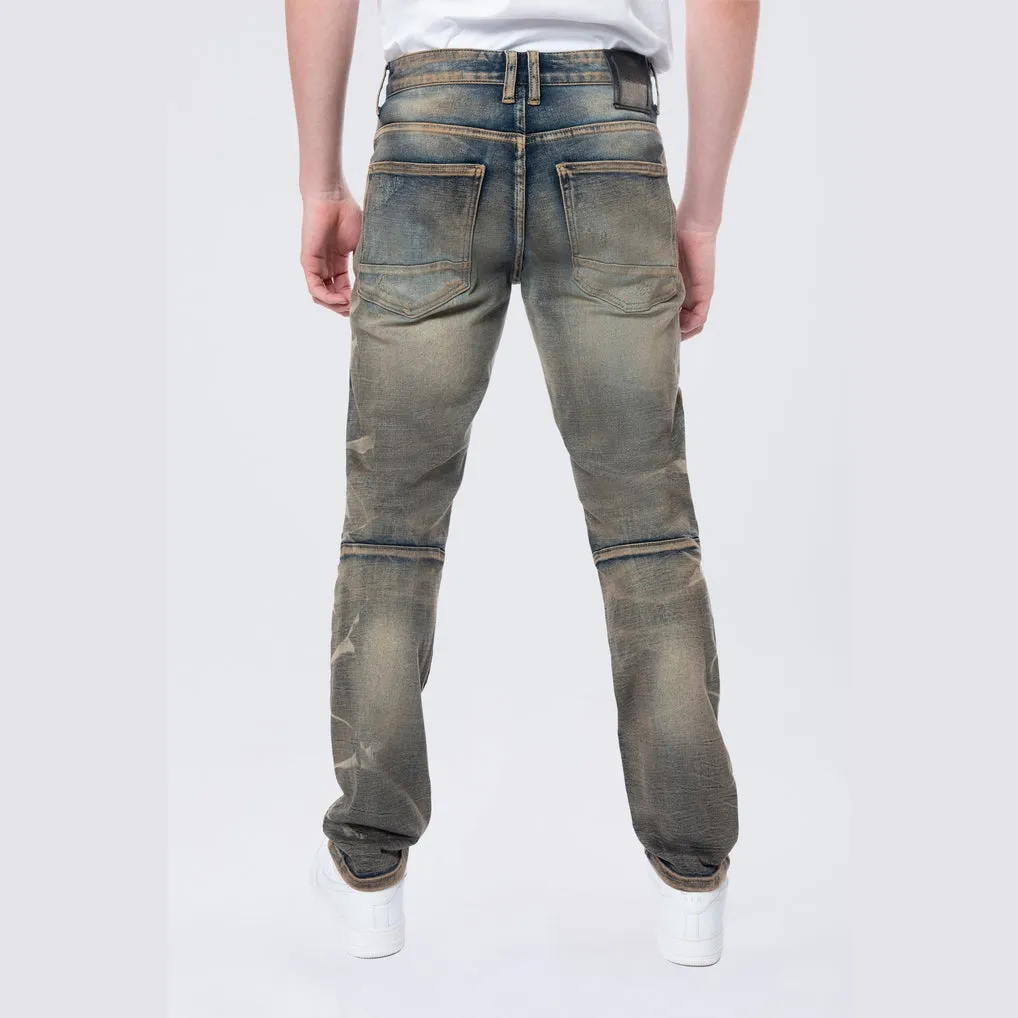 Slim Lightning Effect Jeans - Zinc Blue