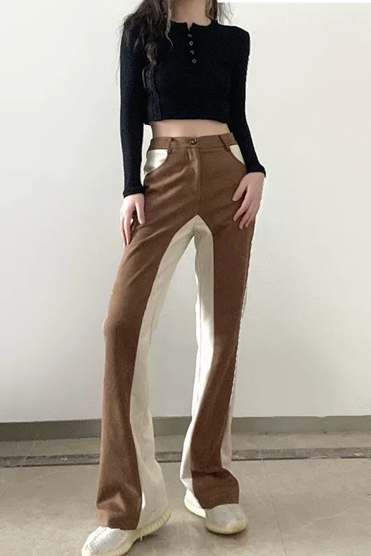 Slim Look Design Y2k Straight Leg Pants Hot