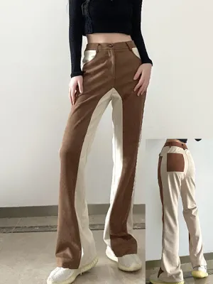 Slim Look Design Y2k Straight Leg Pants Hot
