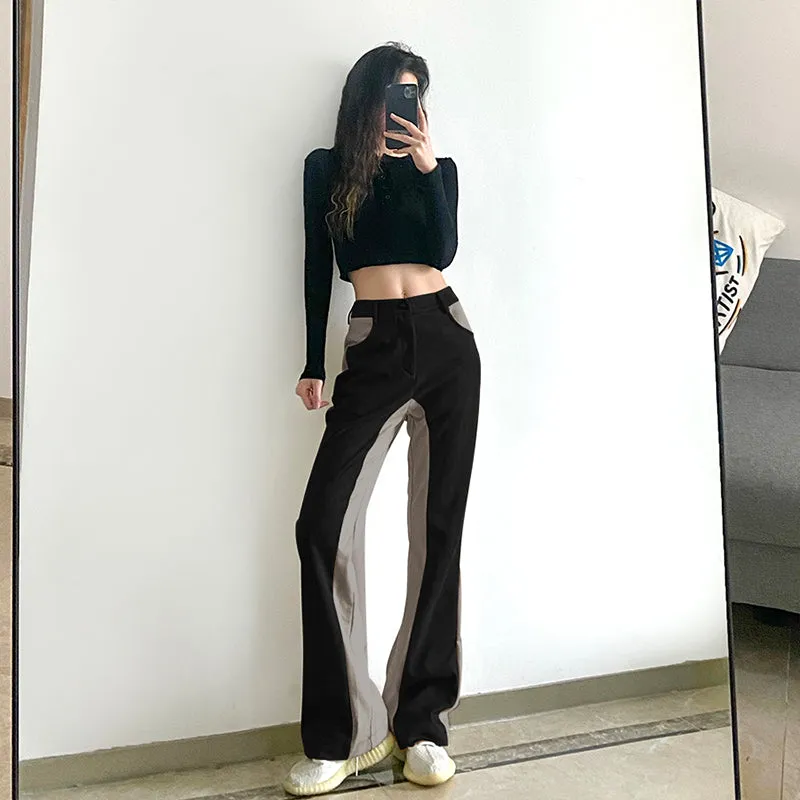 Slim Look Design Y2k Straight Leg Pants Hot