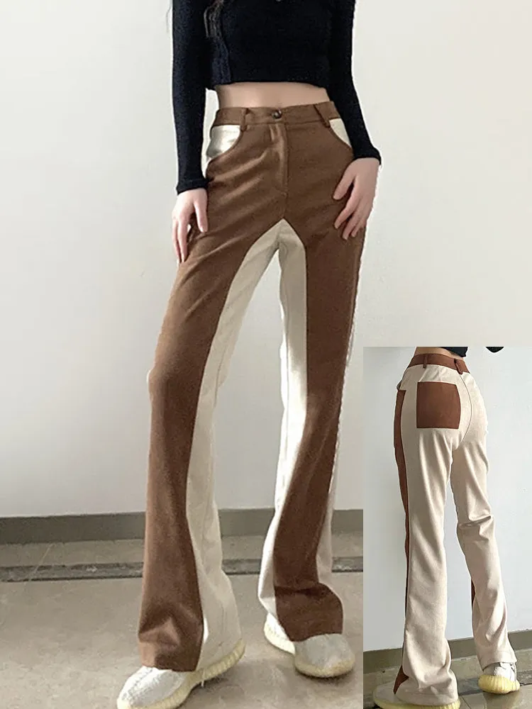Slim Look Design Y2k Straight Leg Pants Hot