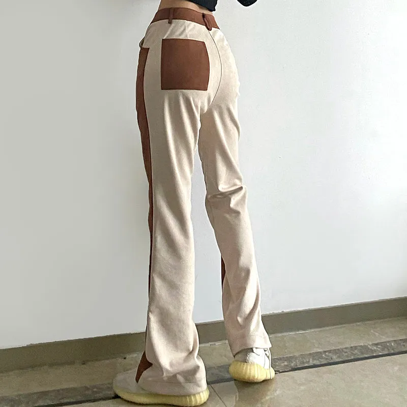 Slim Look Design Y2k Straight Leg Pants Hot