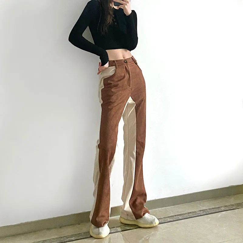 Slim Look Design Y2k Straight Leg Pants Hot