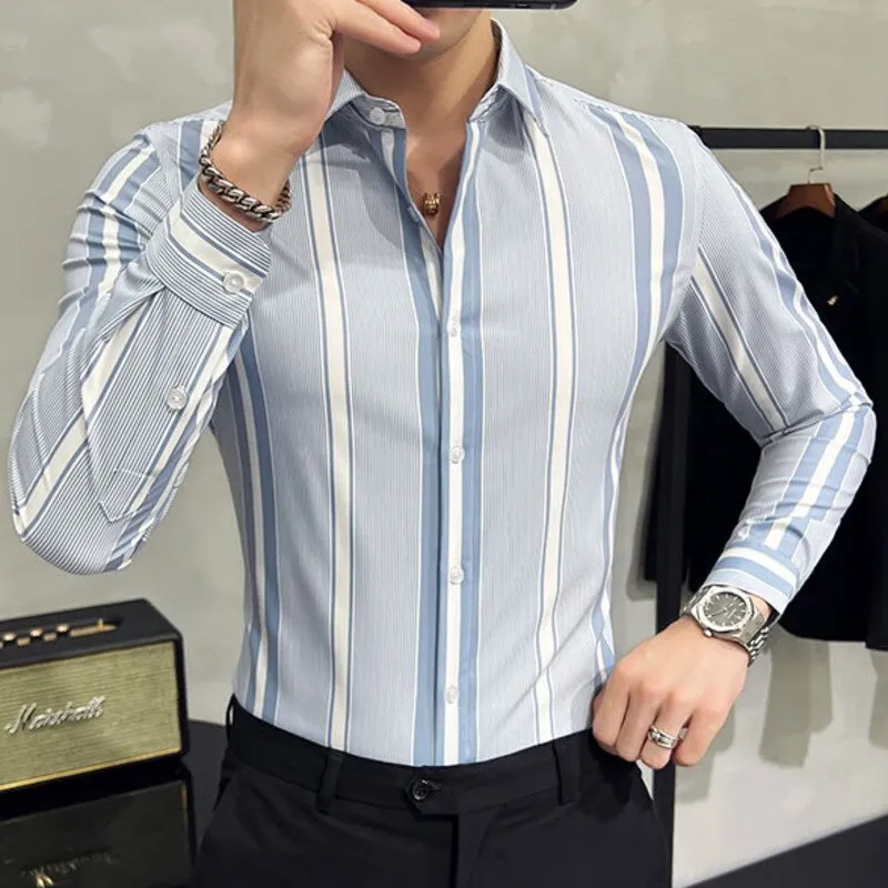 Slim Striped Fancy Business Shirt