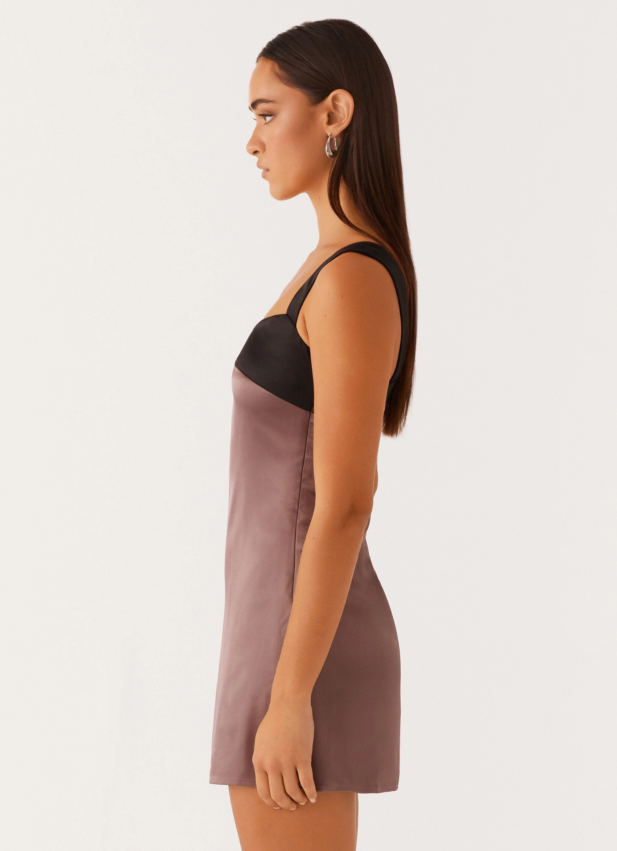 Odette Satin Mini Dress - Steel Me Away Work Chic Smart Fit Wear