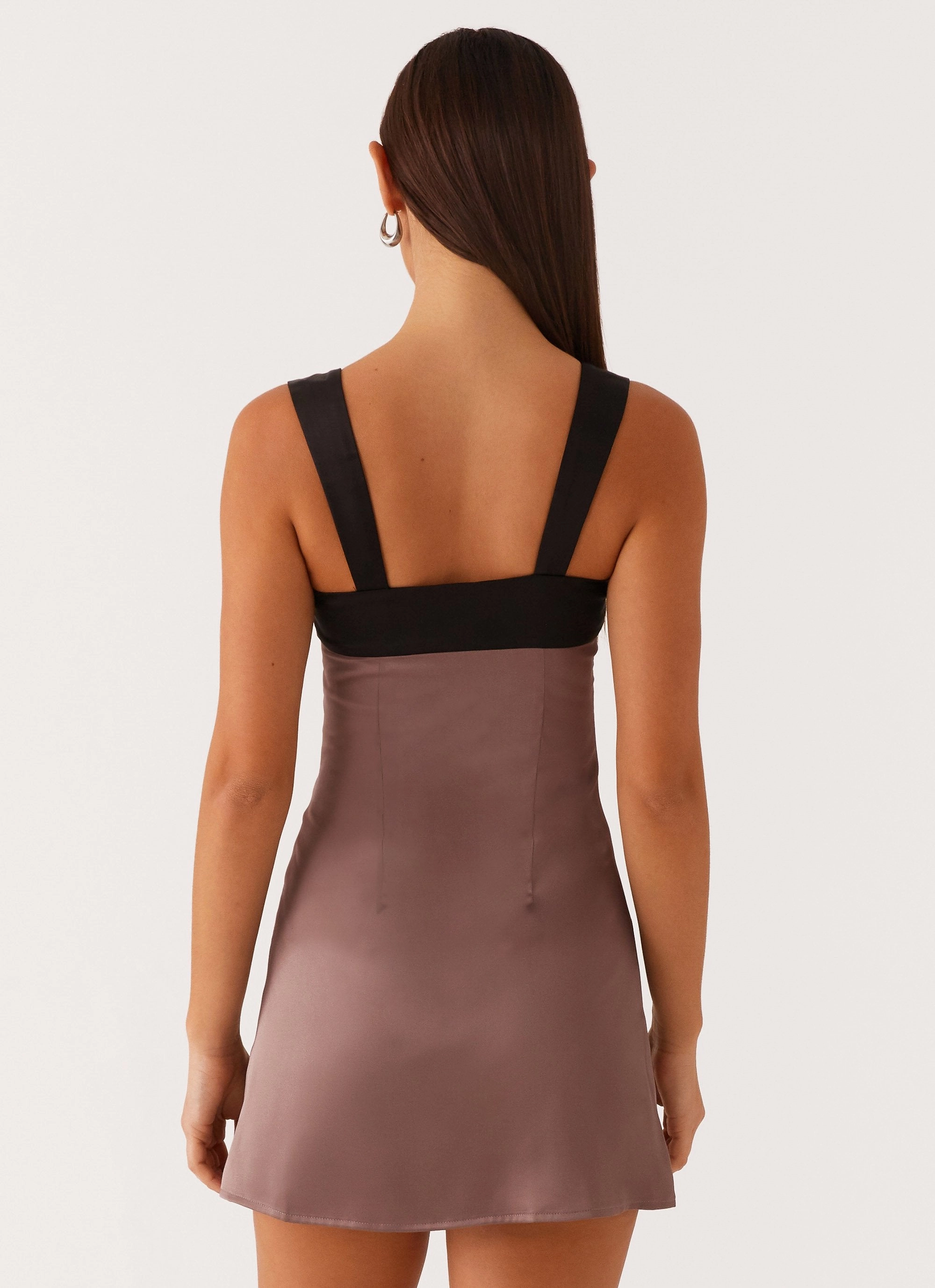 Odette Satin Mini Dress - Steel Me Away All-Purpose Comfort