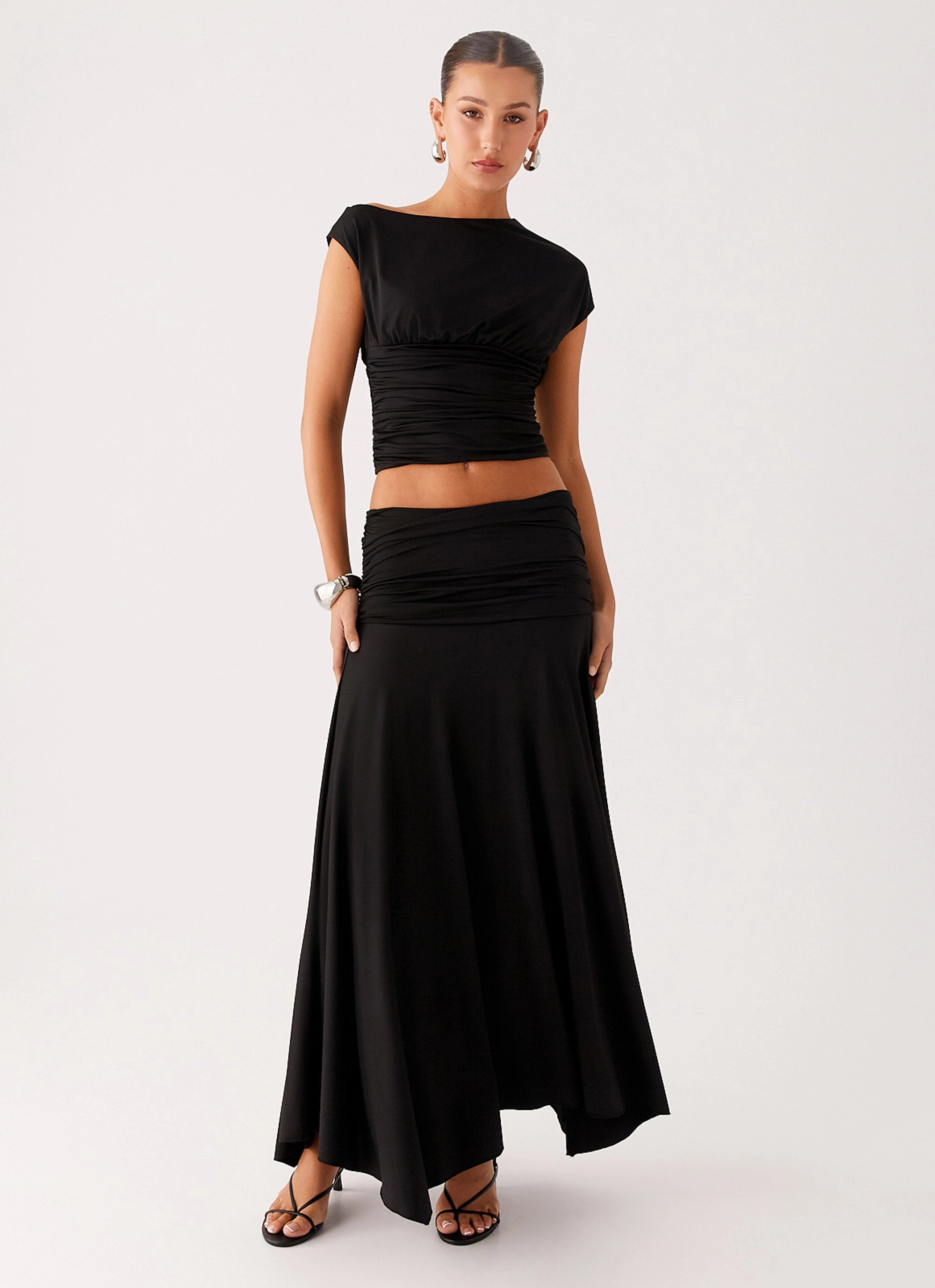 Liana Asymmetrical Top - Black Everyday Comfort Fit
