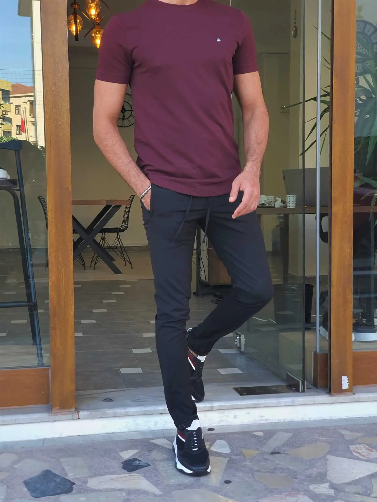 SlimFit Crewneck Plum T-Shirt