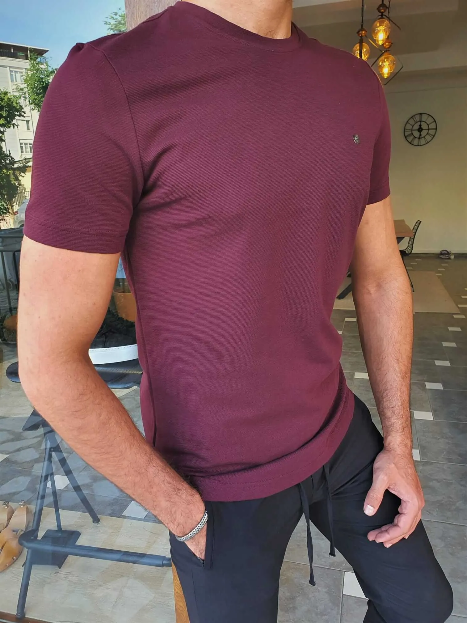 SlimFit Crewneck Plum T-Shirt