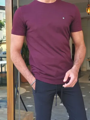 SlimFit Crewneck Plum T-Shirt