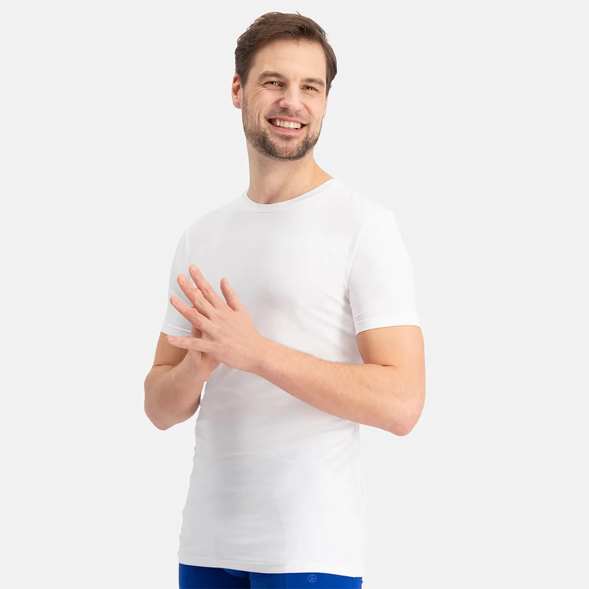 Slimfit T-Shirts Reno ronde hals (2-pack) - Wit