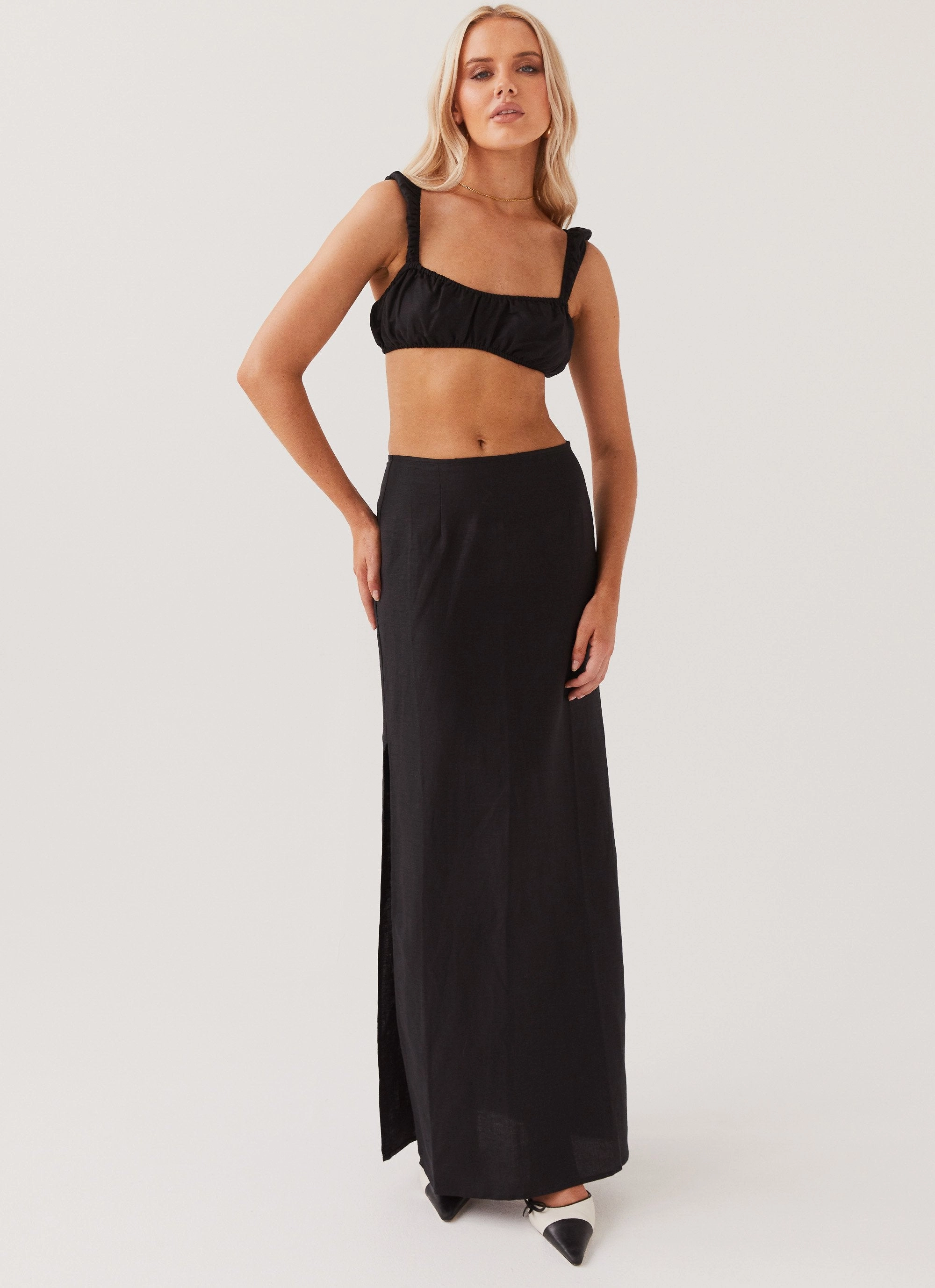 Valencia Villa Bralet Top - Black BondedShoulder