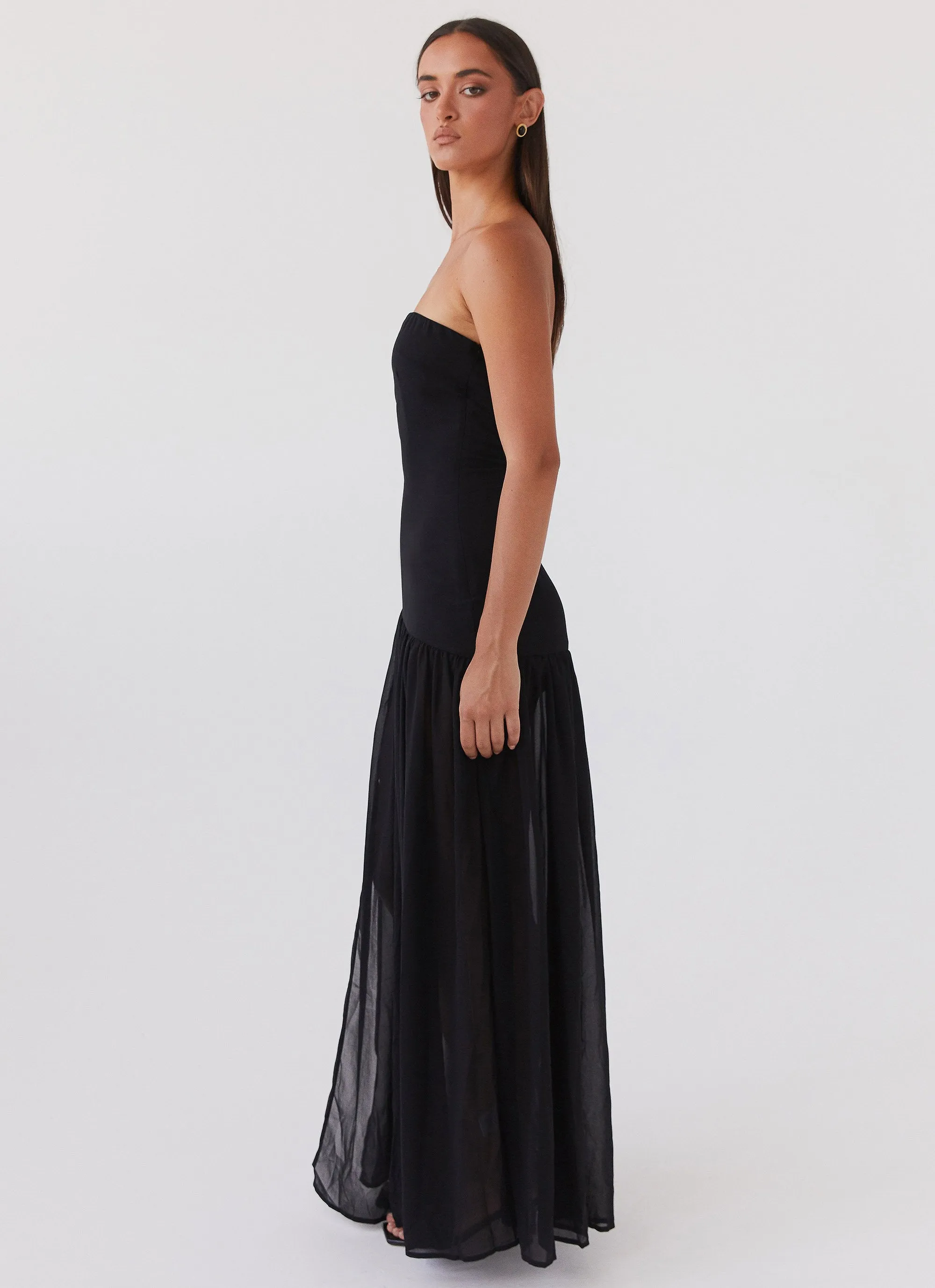 Eden Strapless Maxi Dress - Black Beauty Feel
