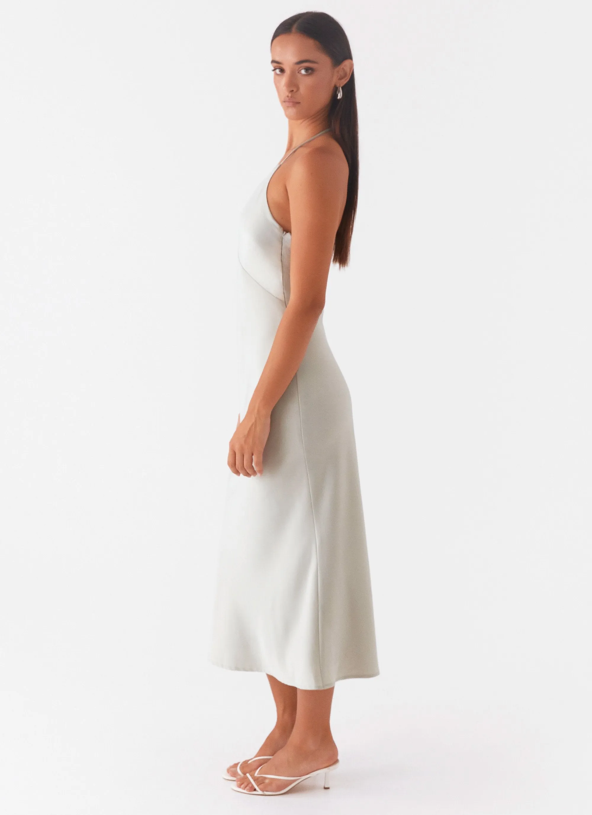 High Note Midi Dress - Sage Cool Look Clean Comfort