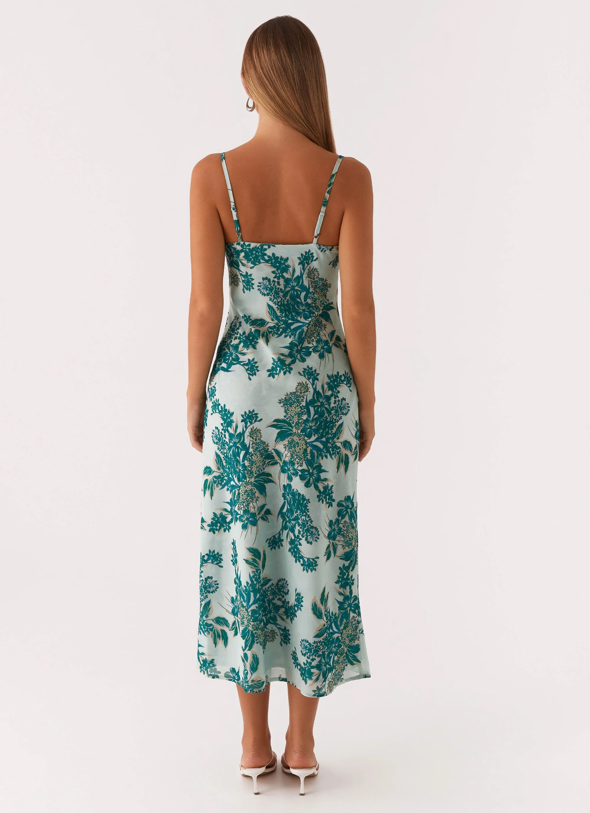 Love Song Midi Dress - Cloud Nine Floral Chill Vibes Summer Fashion