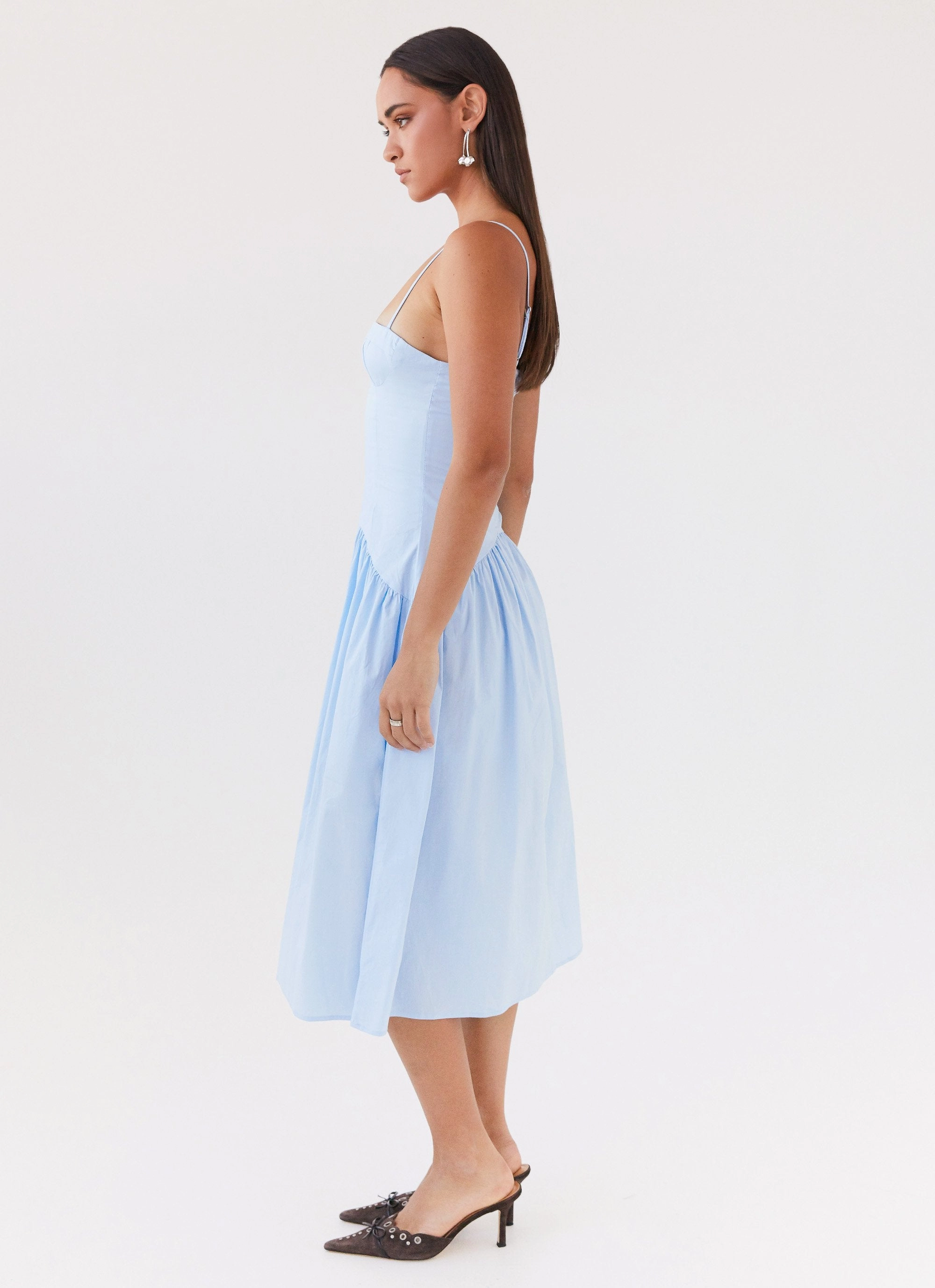 All-Day Fit Yvette Corset Midi Dress - Blue