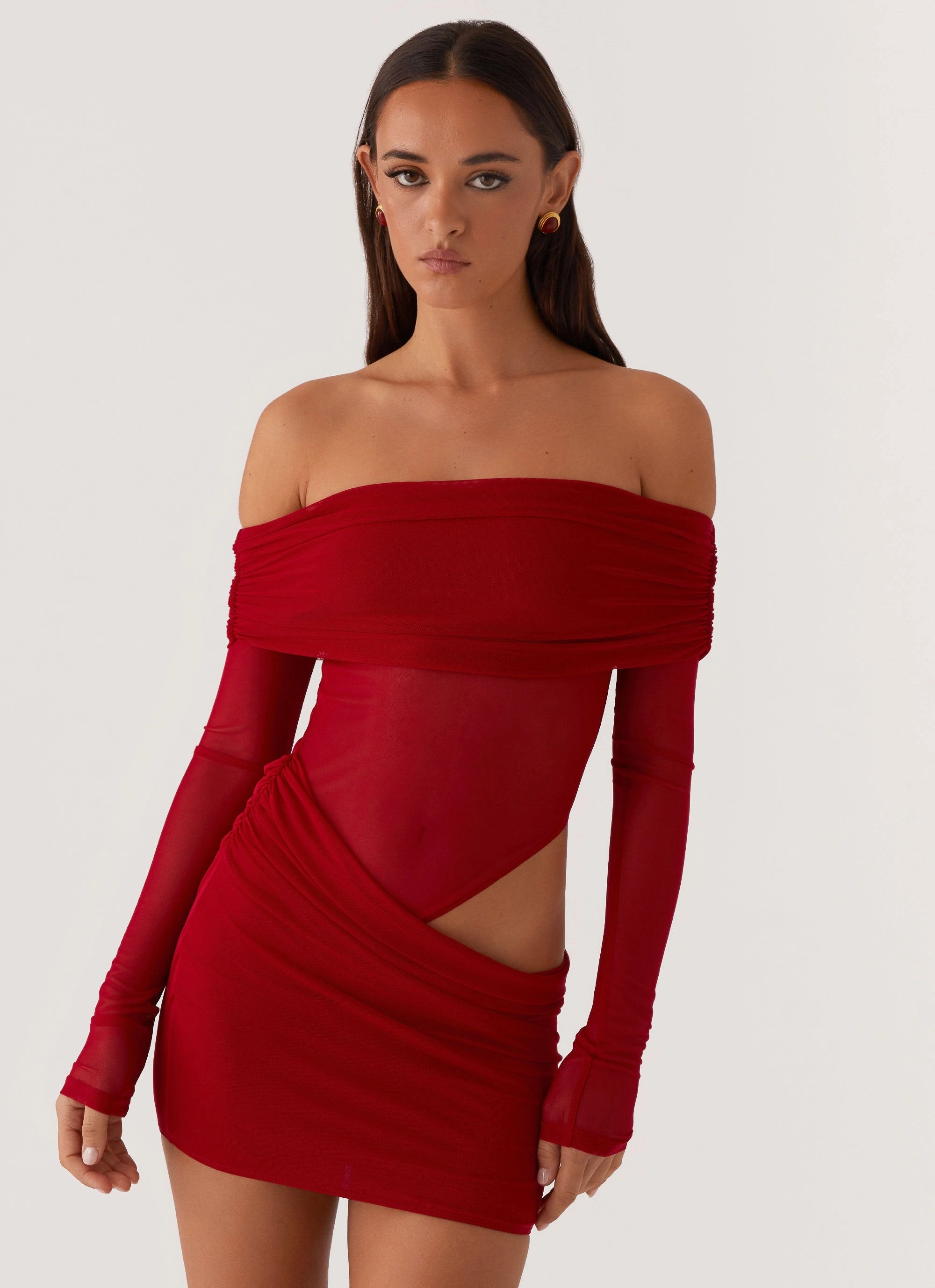 No Doubt Mini Dress - Red Boho Tone Trendy pick