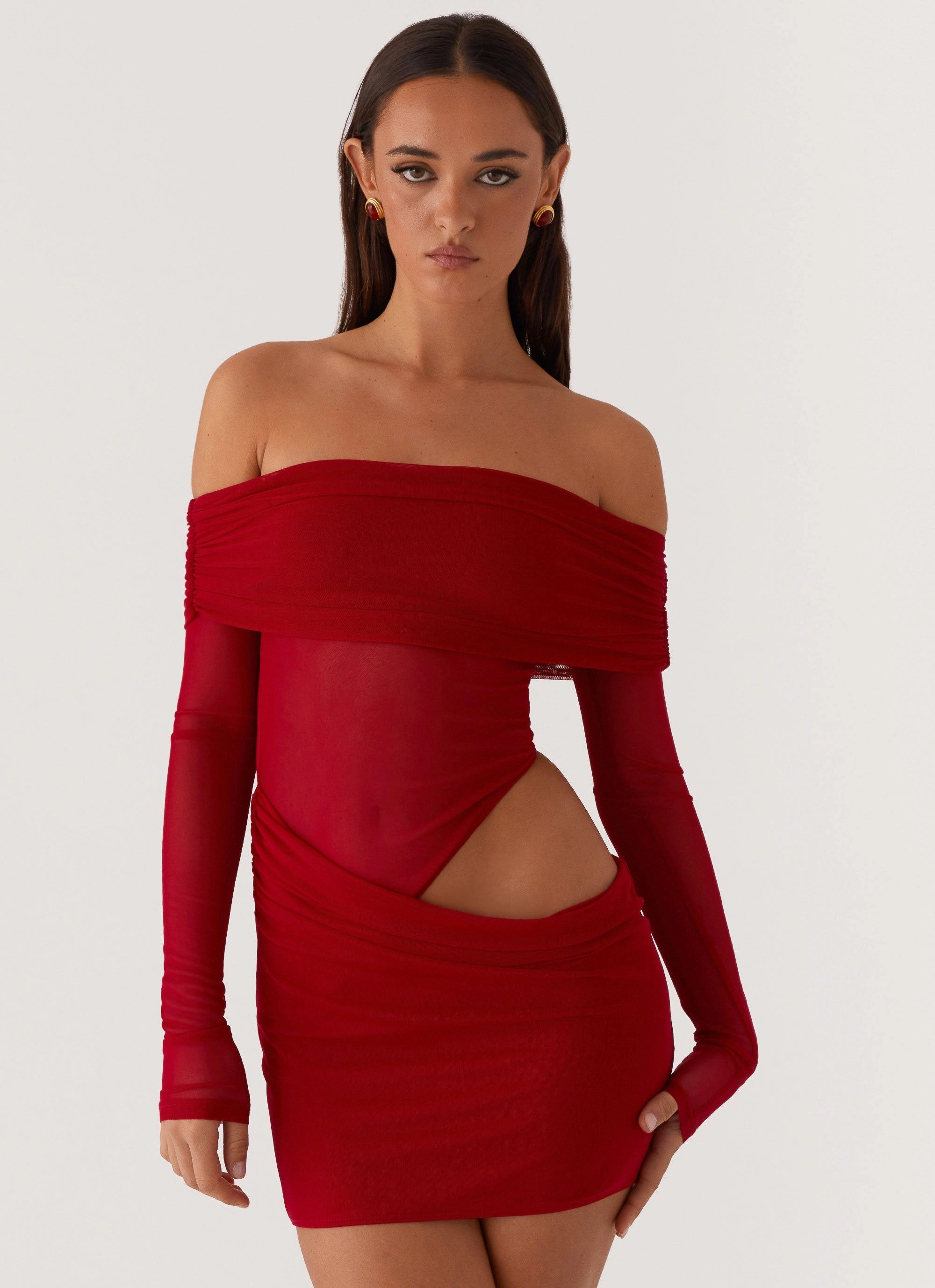 All Look Photo Bright No Doubt Mini Dress - Red