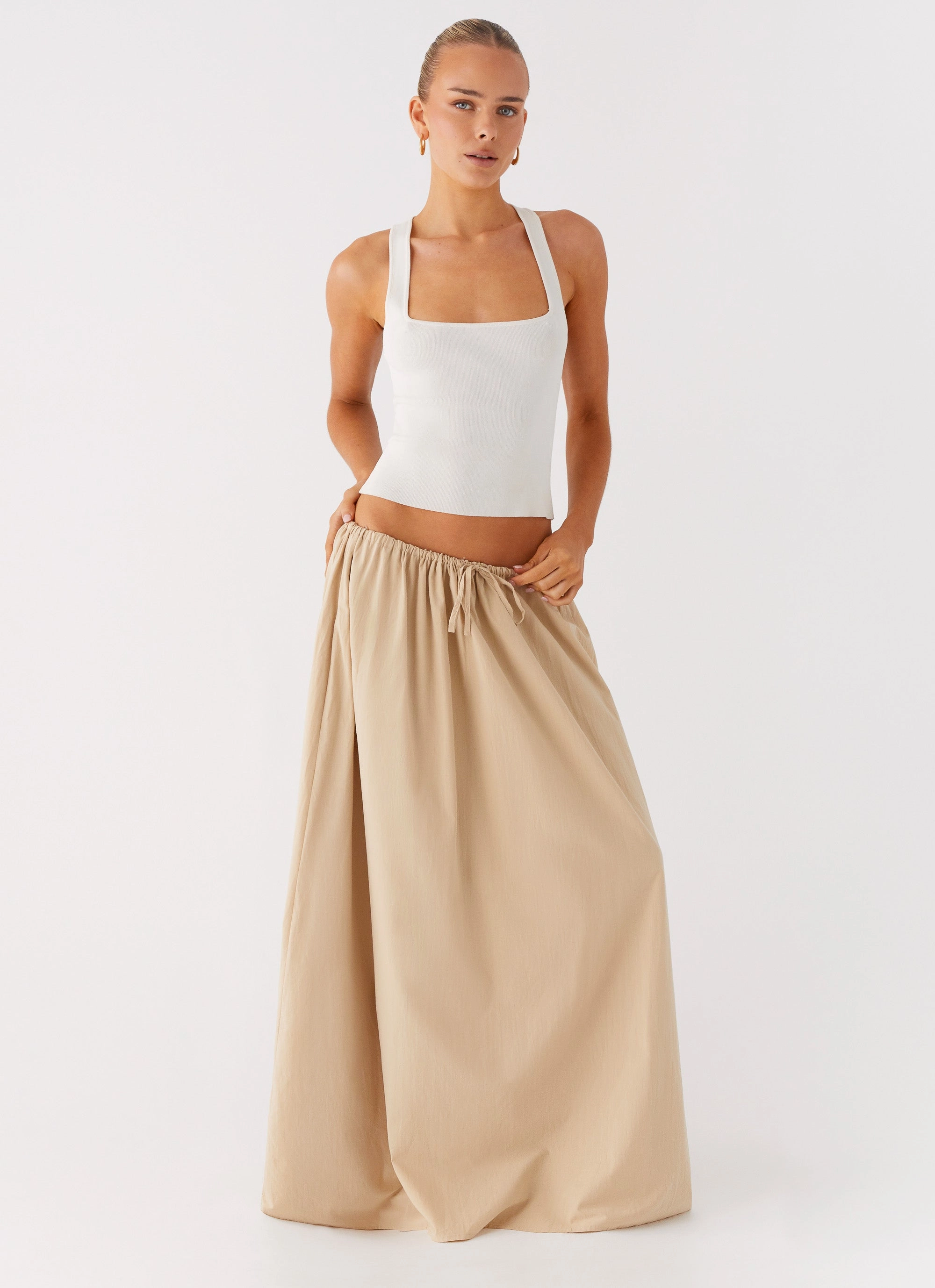 Flex Fit Design Randy Maxi Skirt - Tan