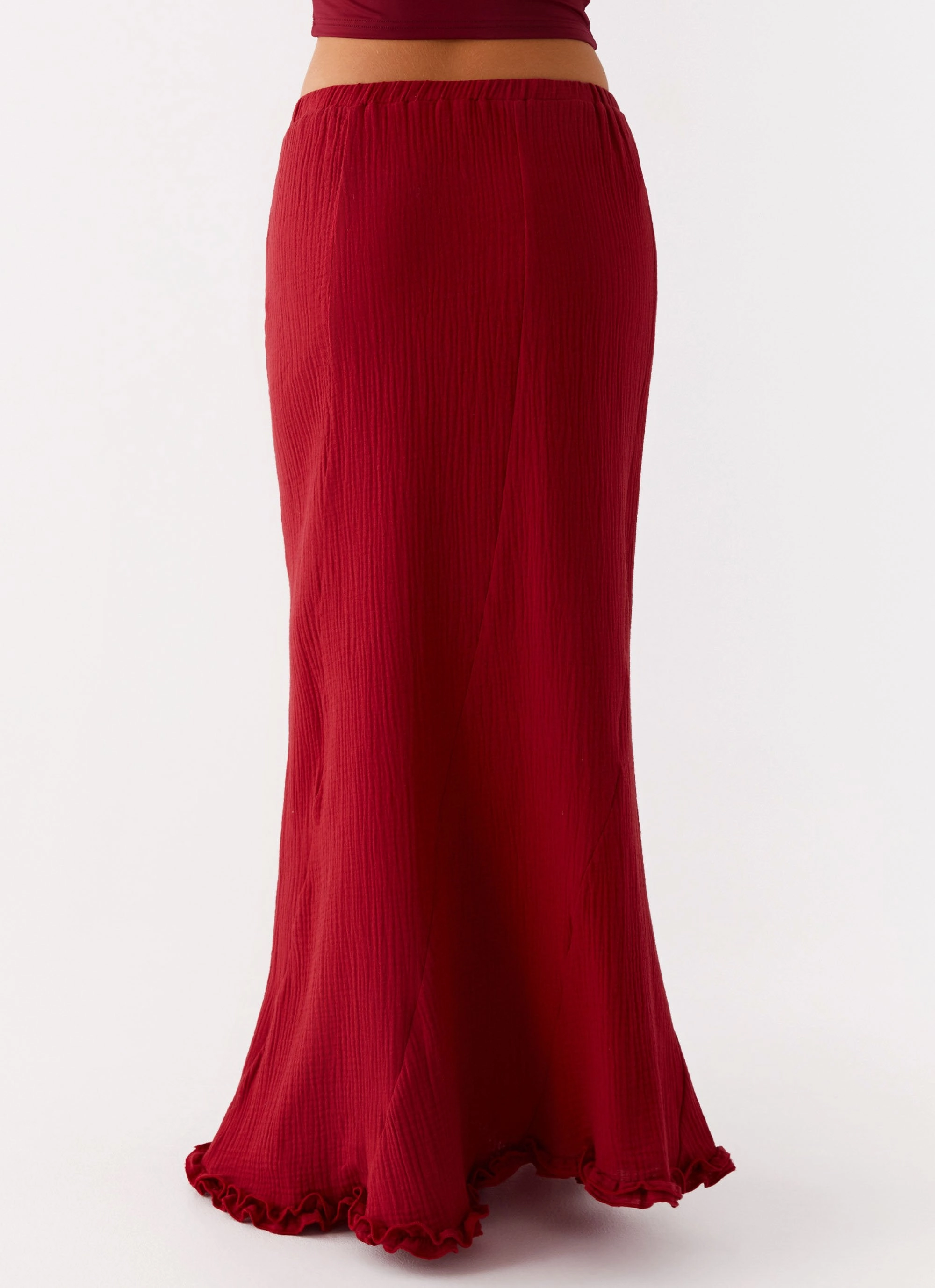 Performance Comfort Chamberlain Maxi Skirt - Rhubarb