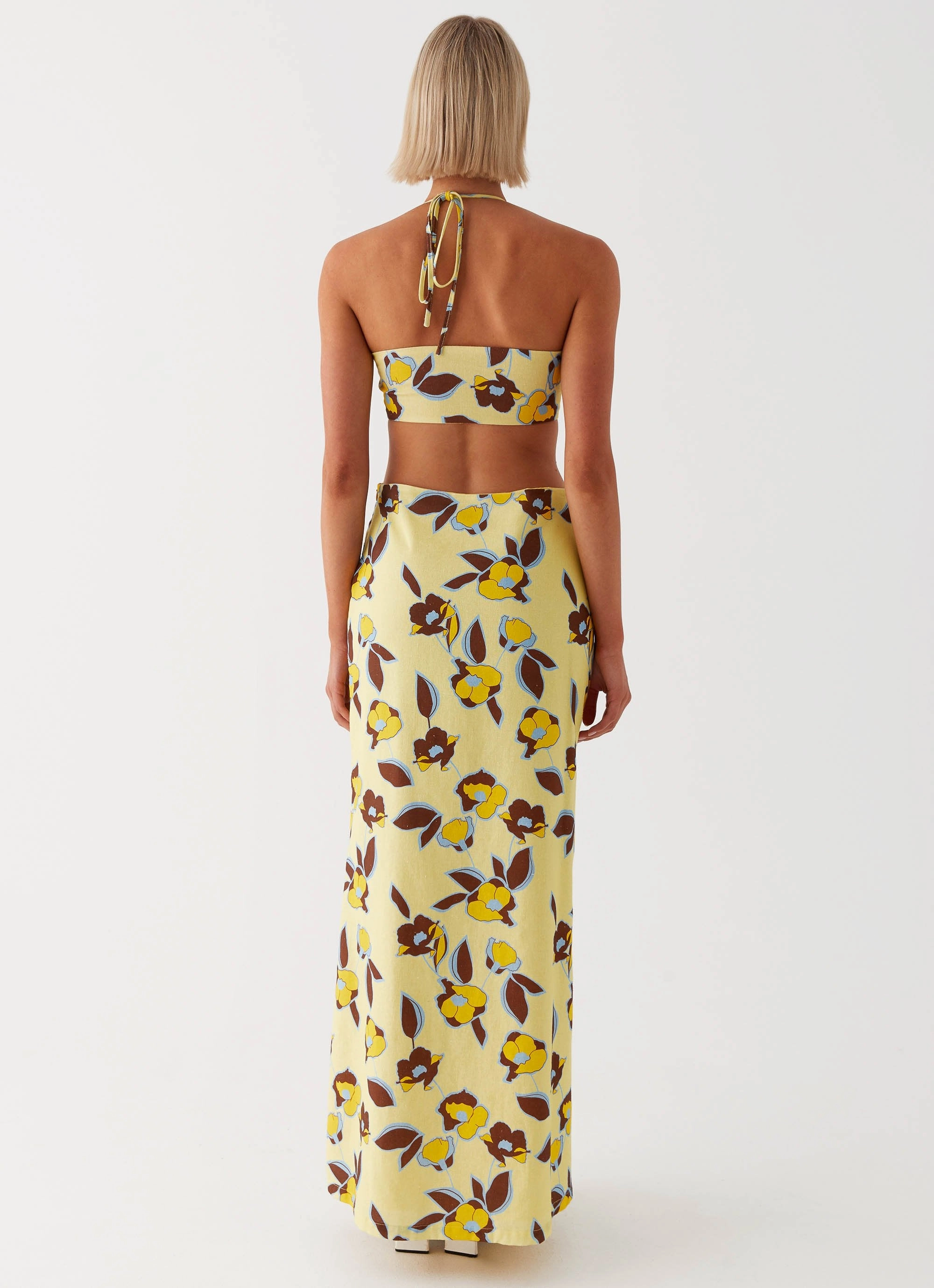 Cozy Mood Tailored Piece Nora Linen Maxi Dress - Primrose