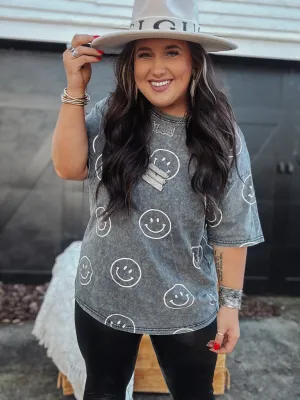 Smiley Face Graphic Tee
