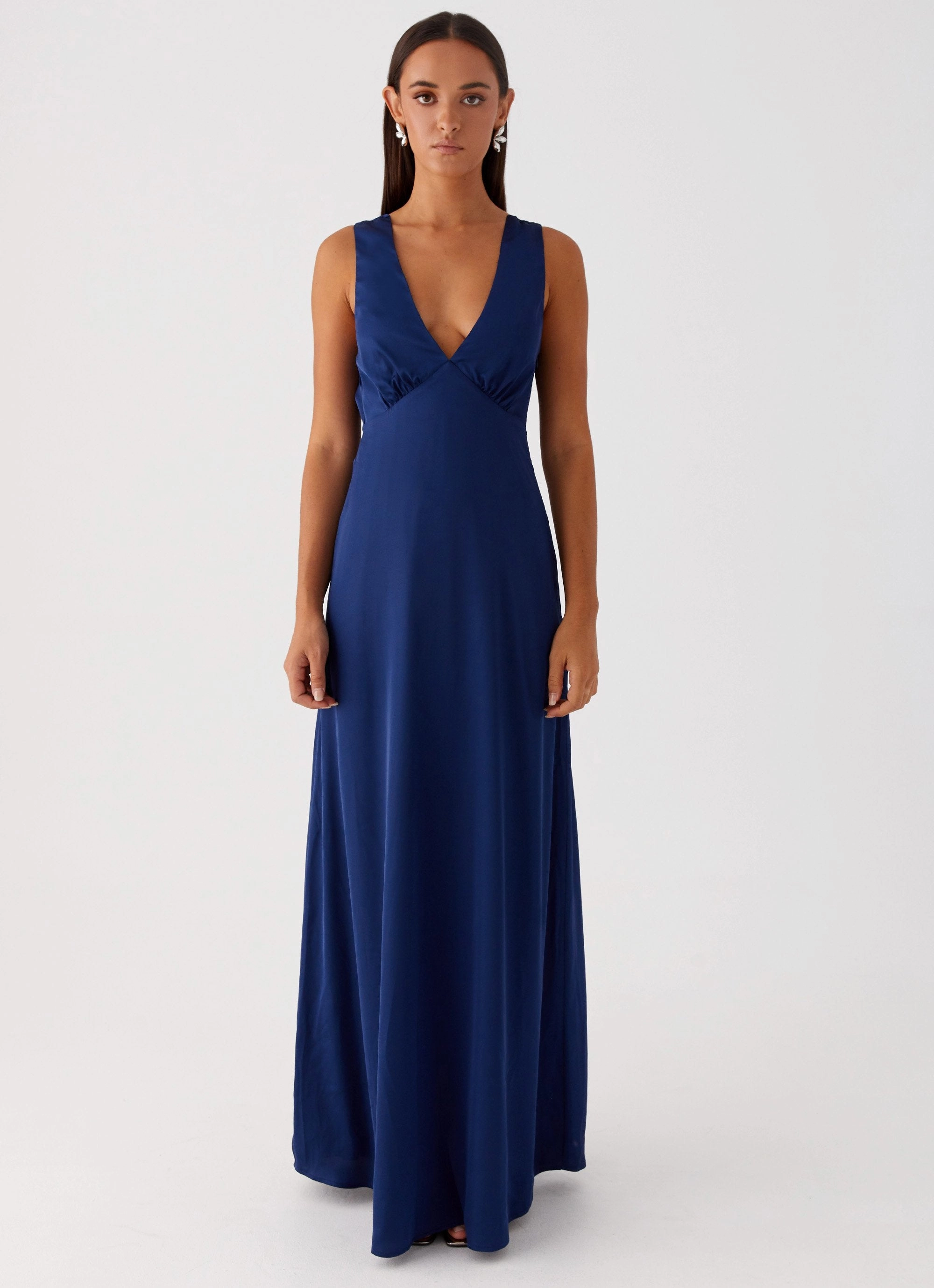 Work Vibe Winnie Cowl Back Maxi Dress - Navy