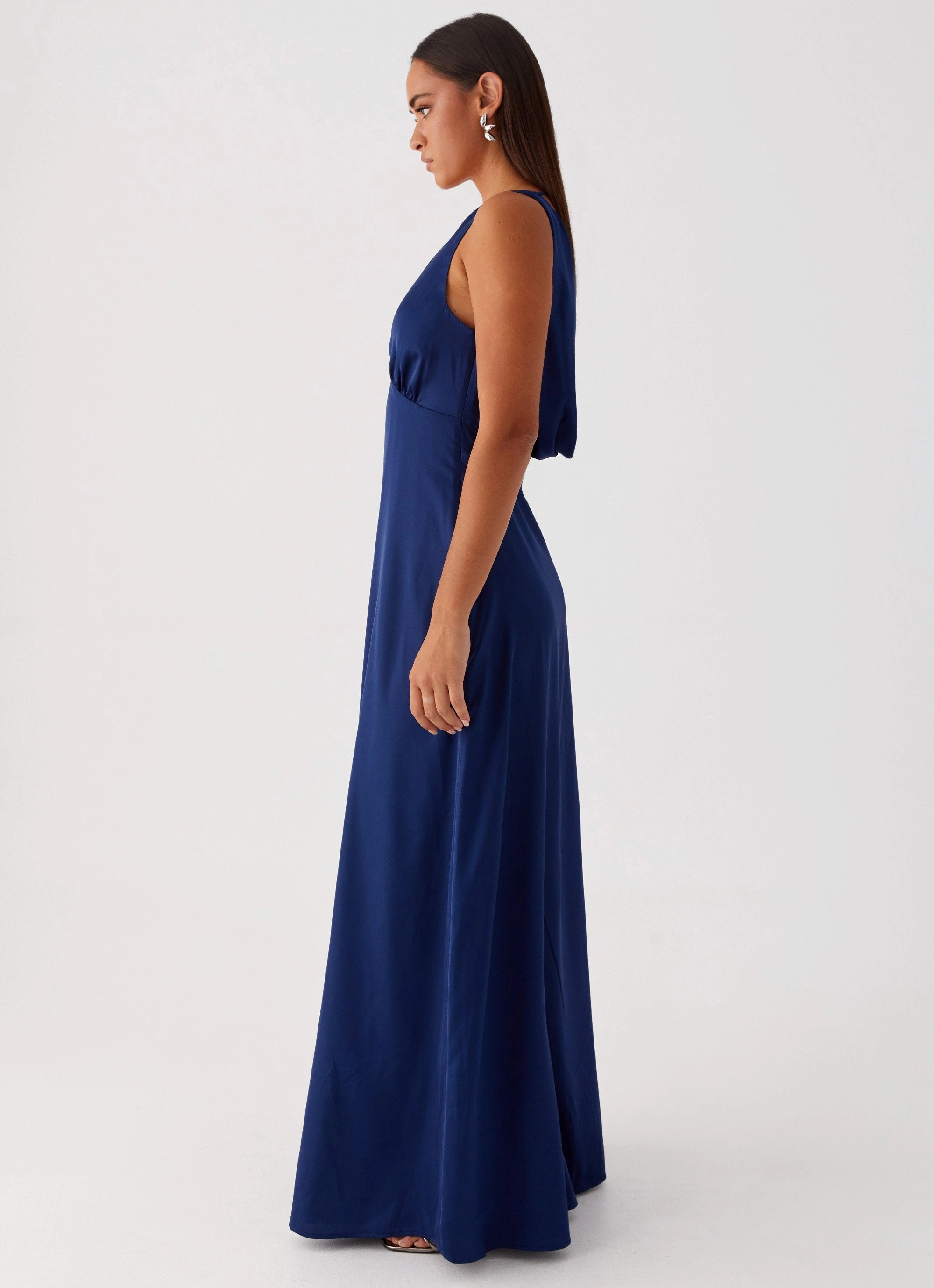 Pure Stitch Winnie Cowl Back Maxi Dress - Navy