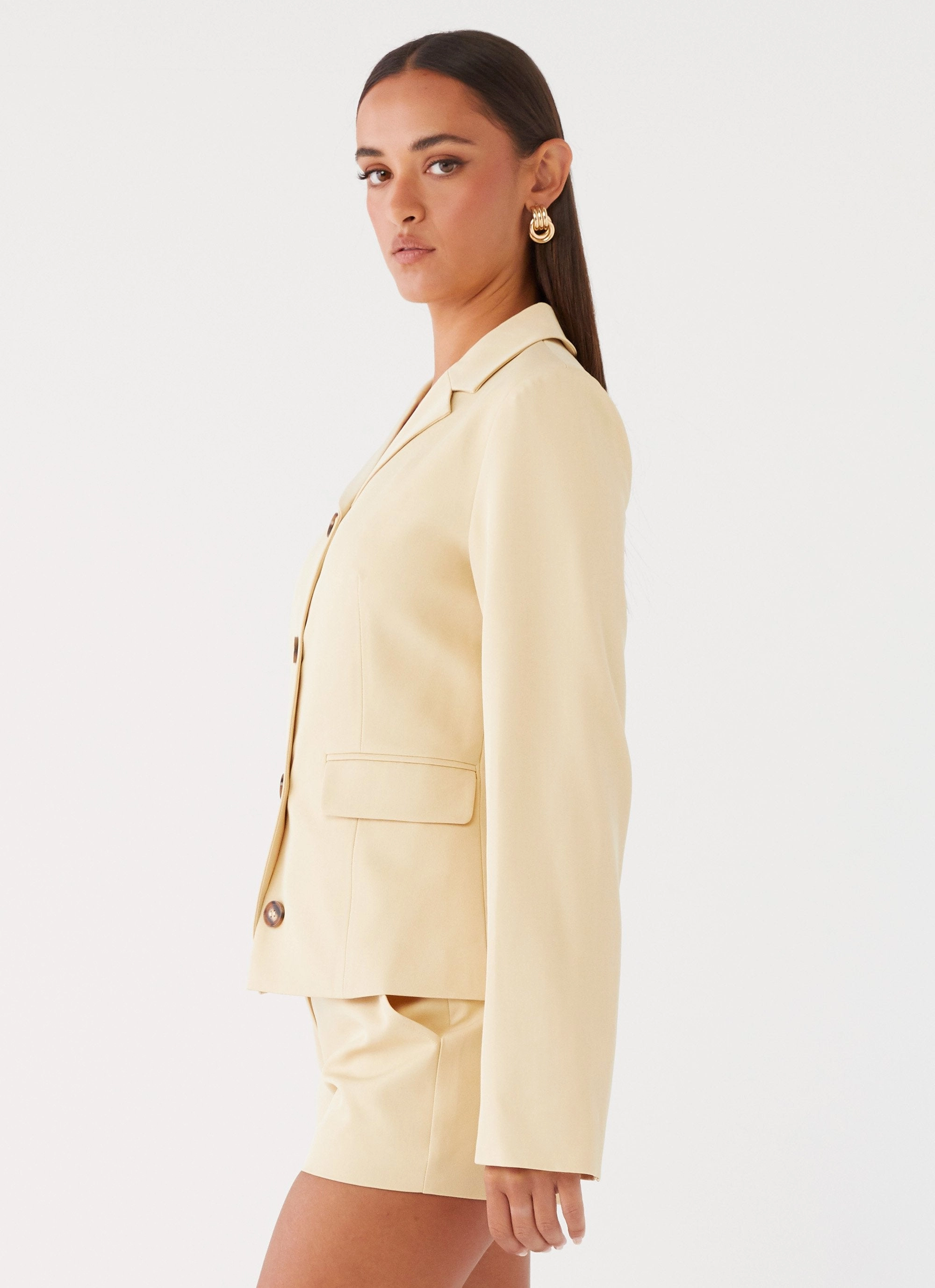 Reflective Safety Details Moisture Wicking Finish Mercury Fitted Jacket - Butter
