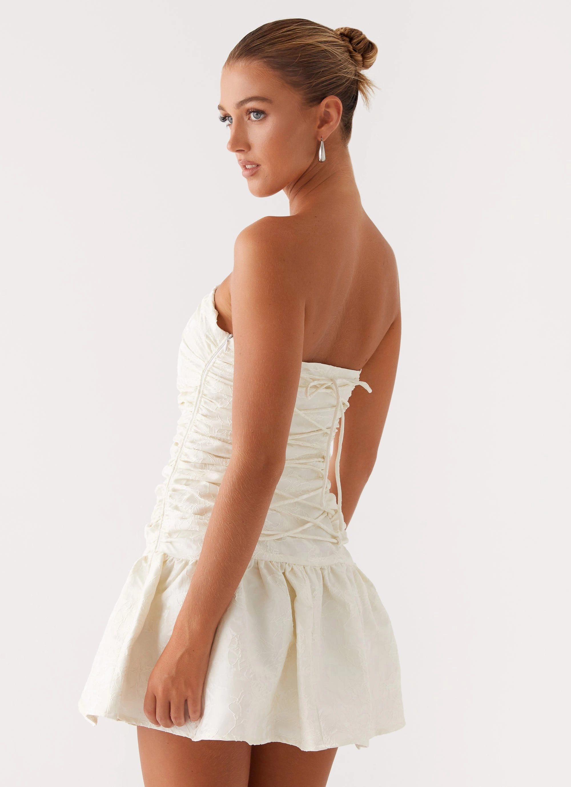 Ray Of Light Mini Dress - White Relax Piece Urban Drape